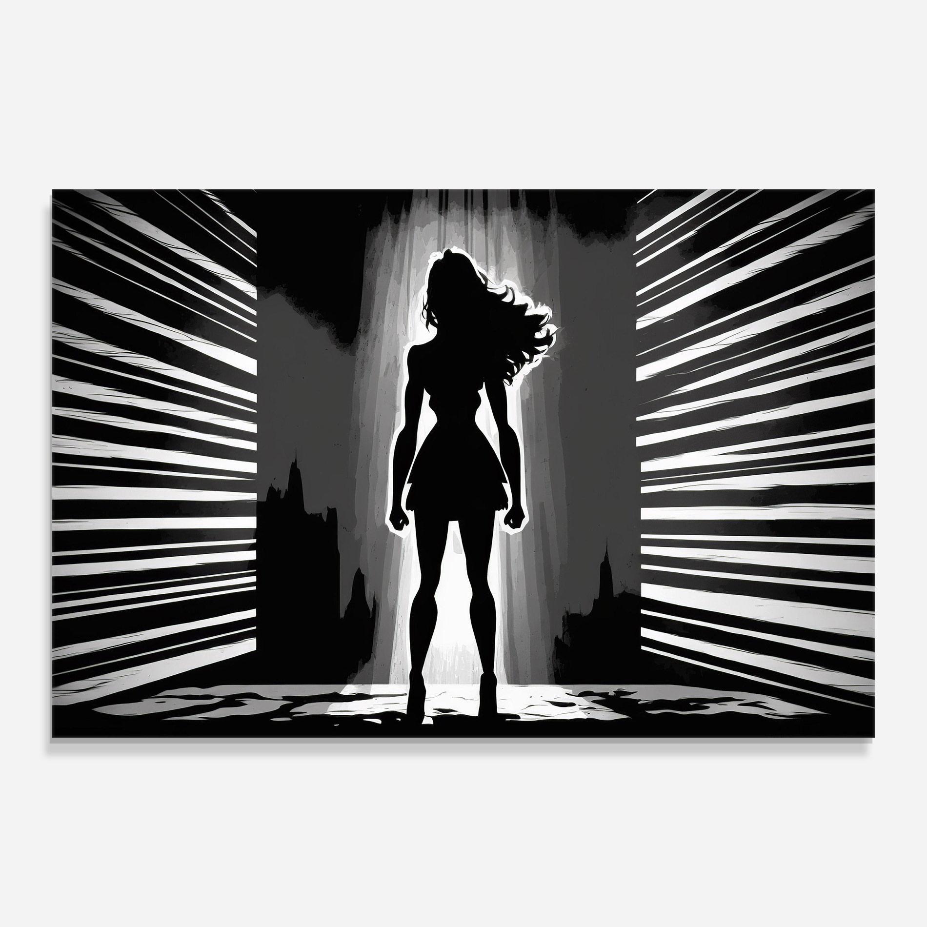 Üvegkép Dark Girl Power mockup 0