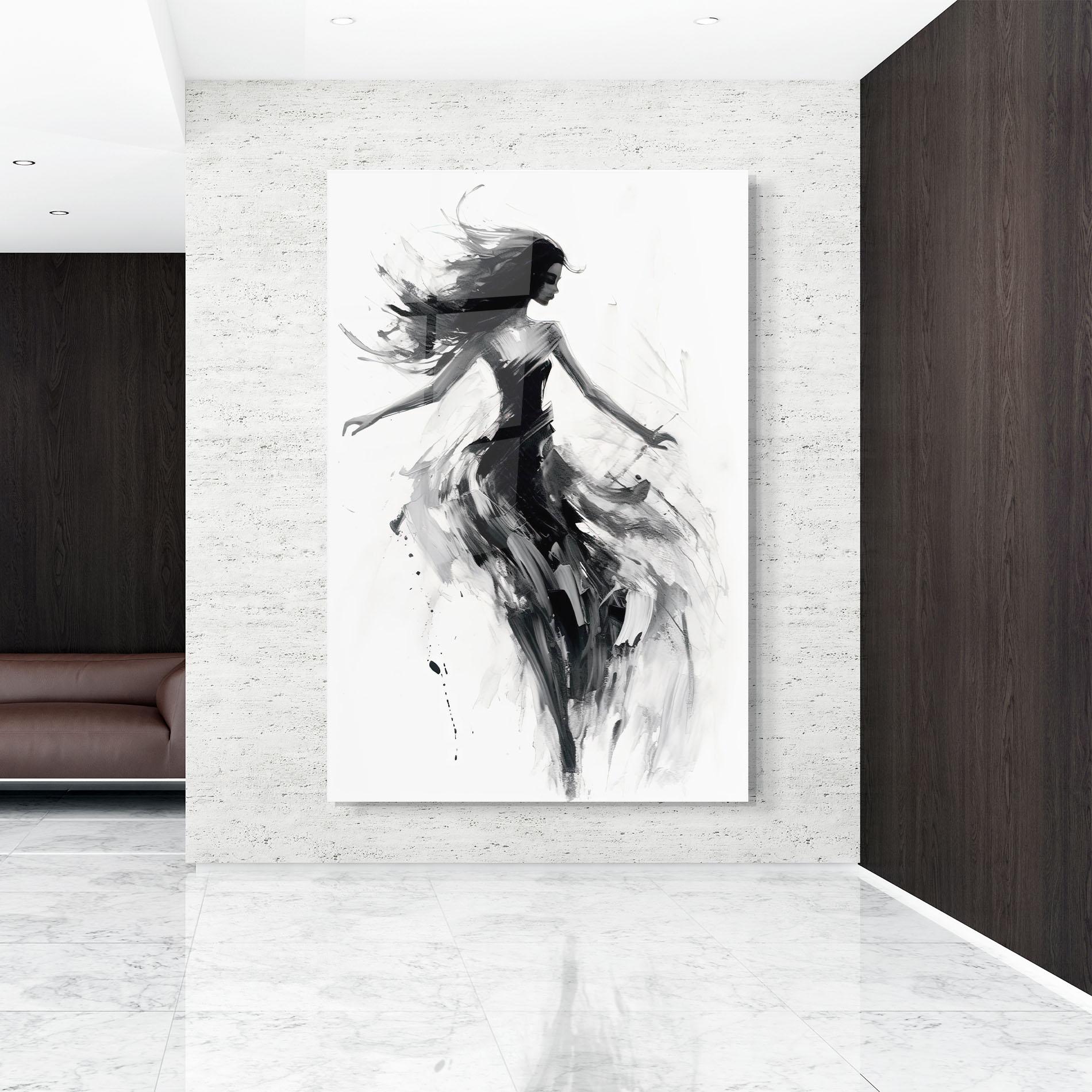 Üvegkép Black Ink Woman mockup 9