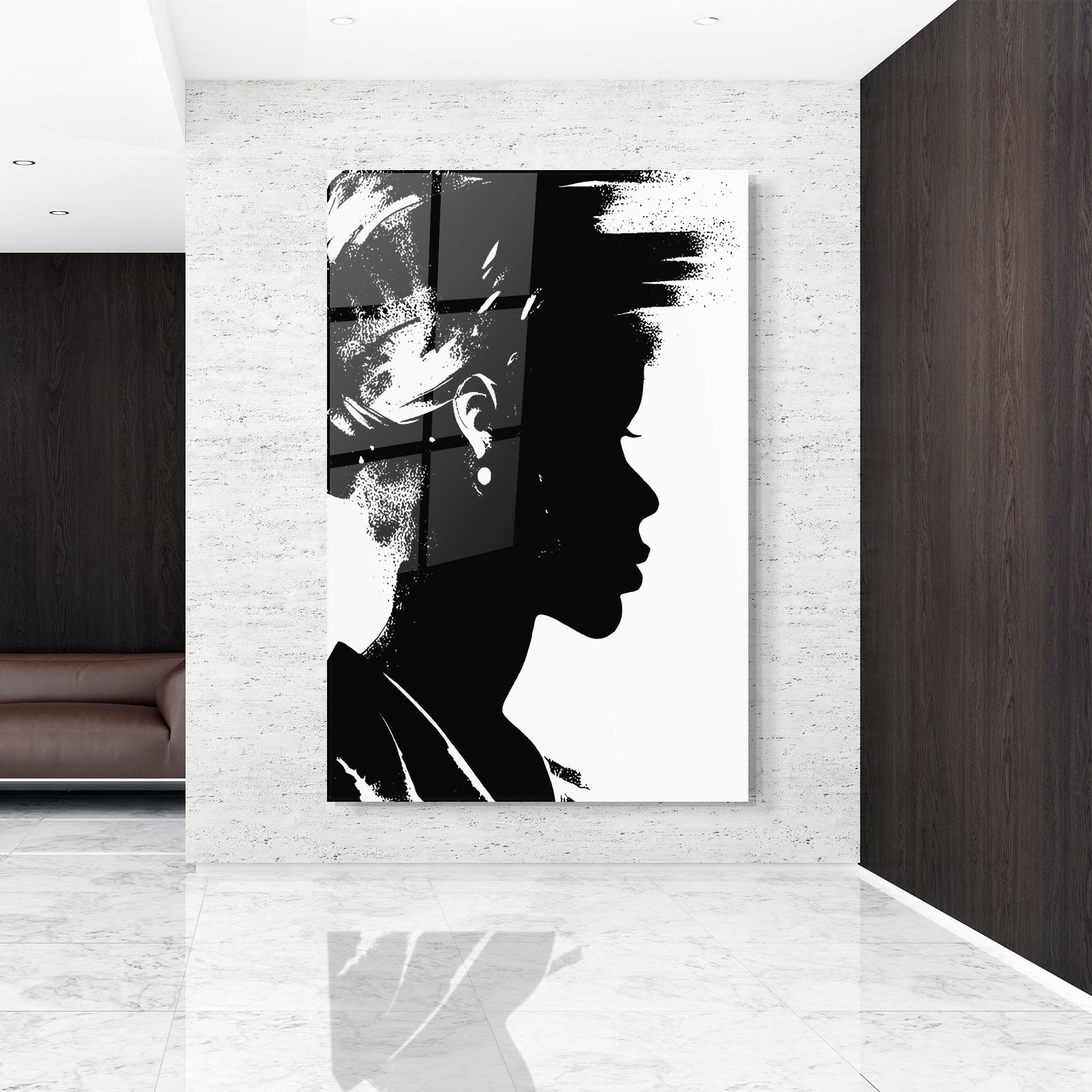 Üvegkép Black Silhouette mockup 9