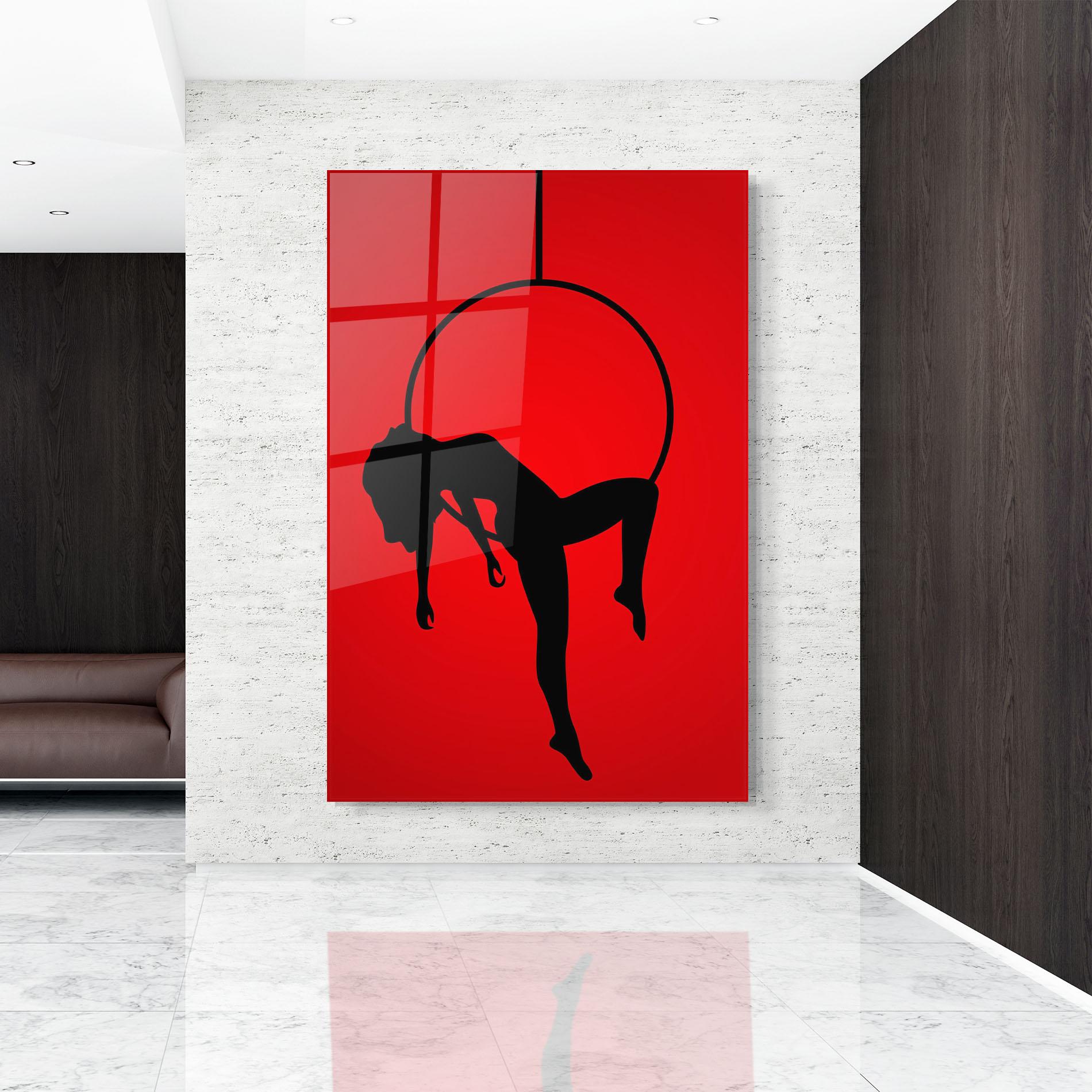 Üvegkép Dancer Shilouette mockup 9