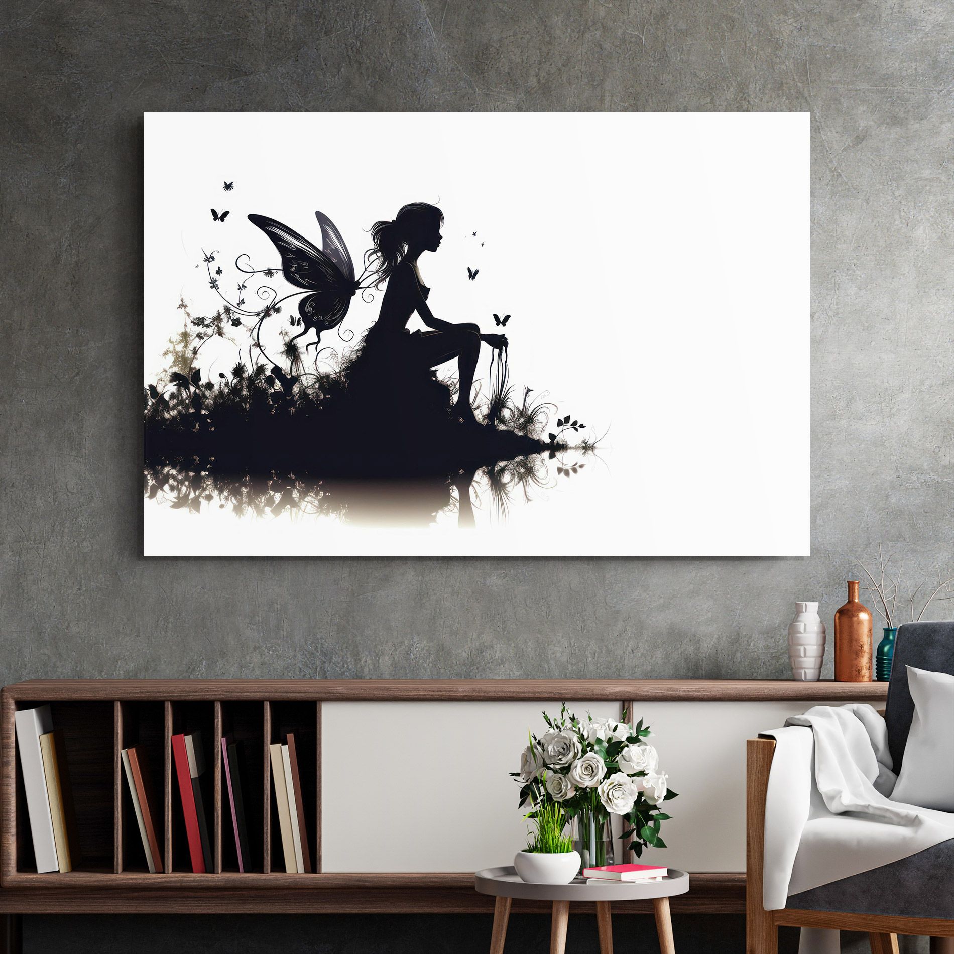 Butterfly Woman Shilouette mockup 2