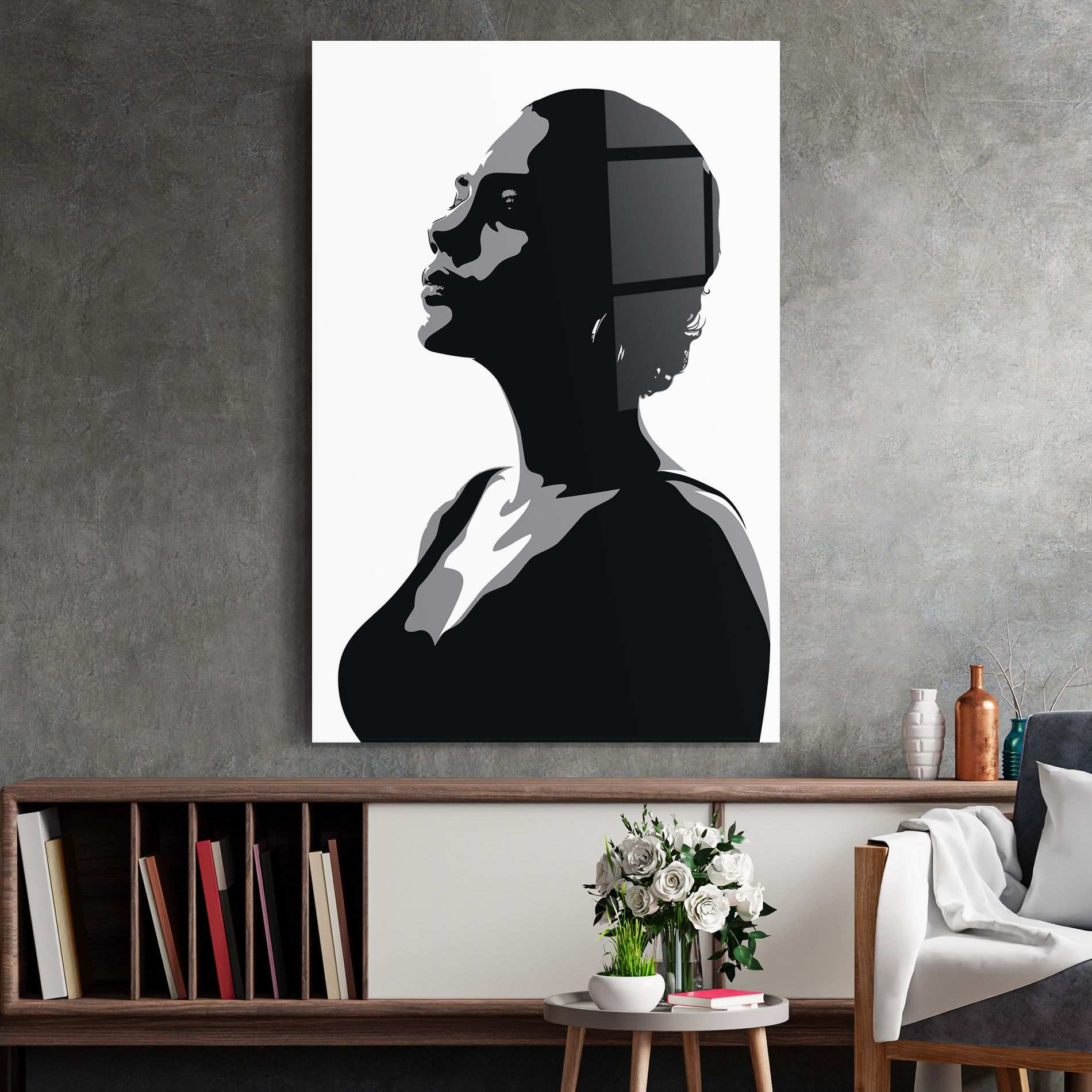 Black Woman Shilouette mockup 2