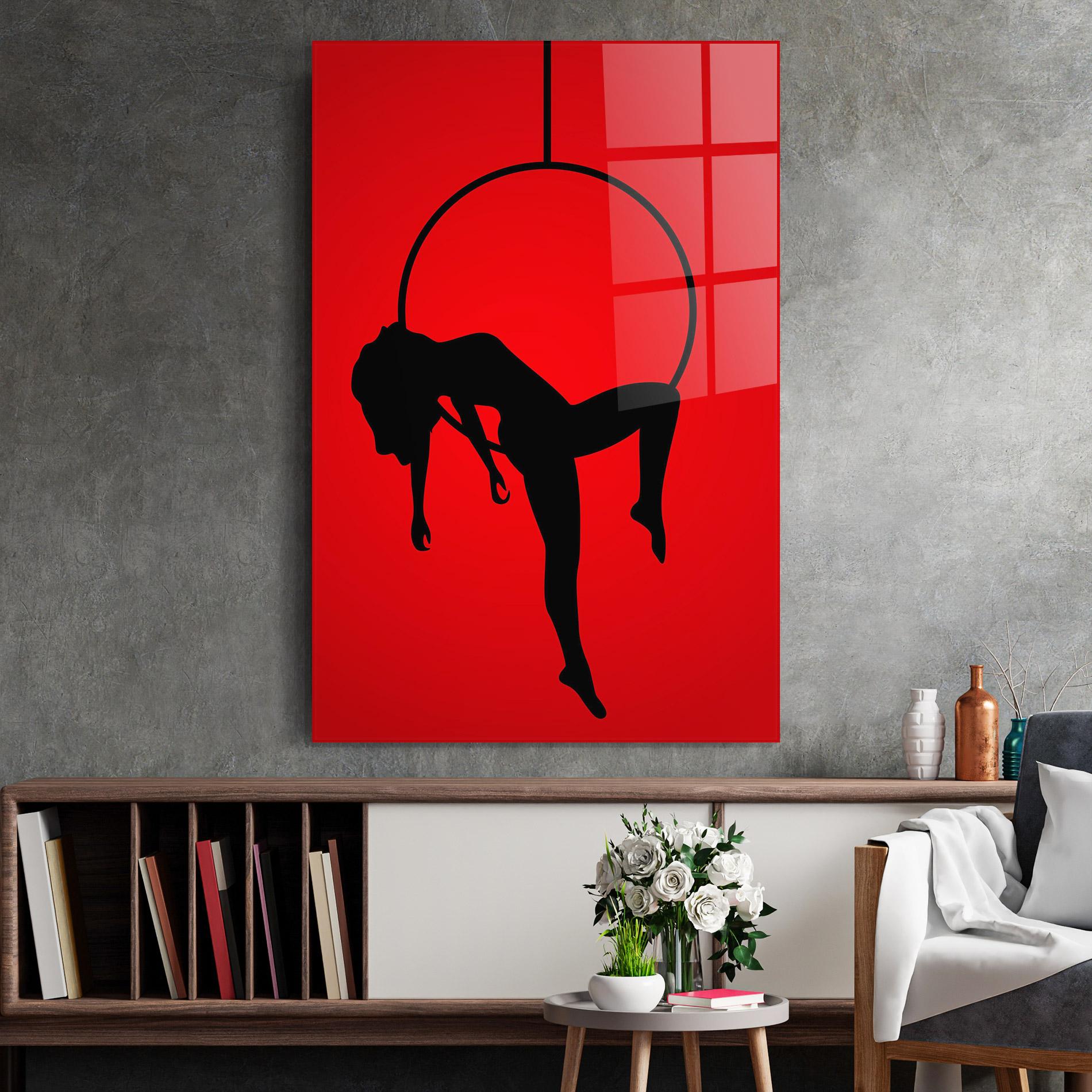 Üvegkép Dancer Shilouette mockup 2