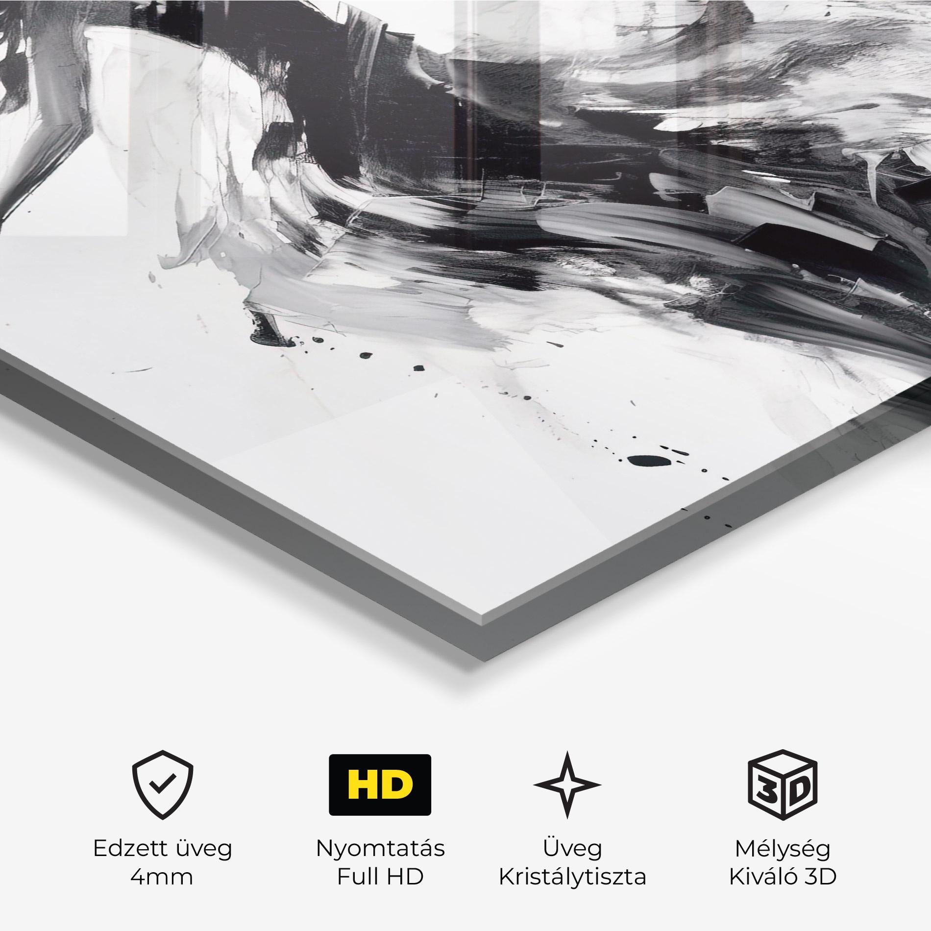 Üvegkép Black Ink Woman mockup 3