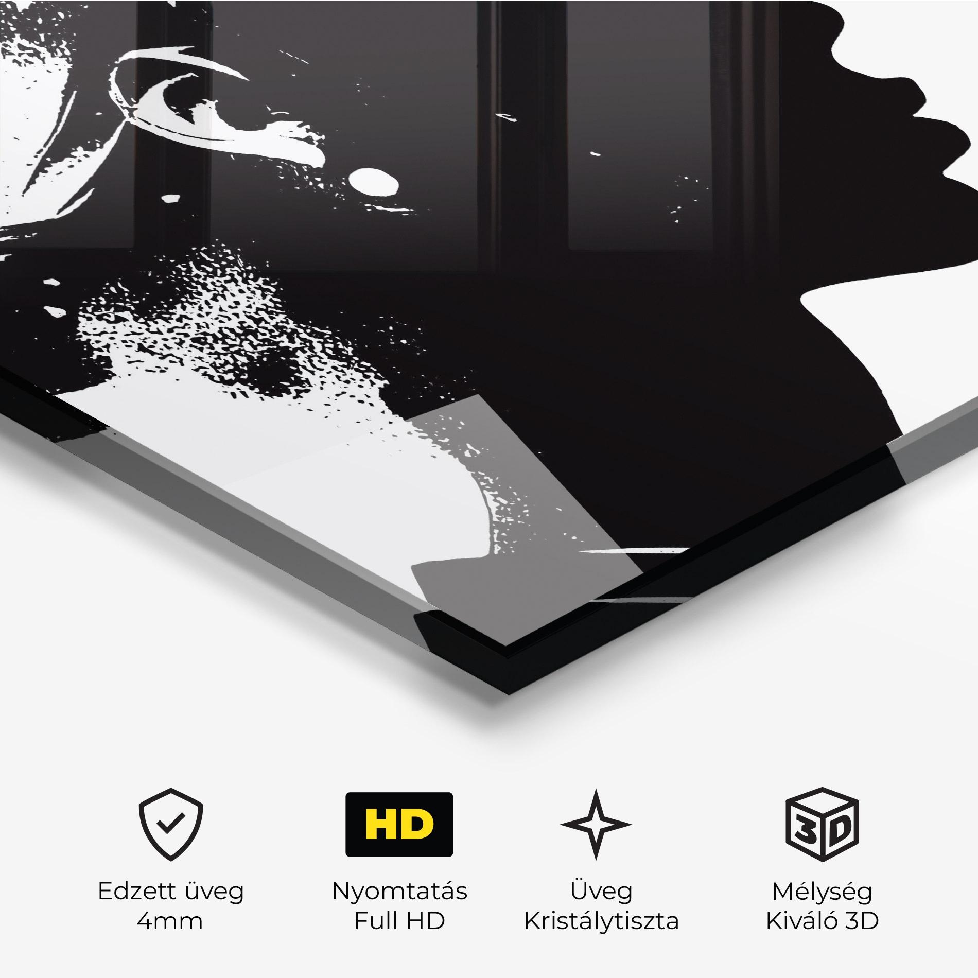 Üvegkép Black Silhouette mockup 3