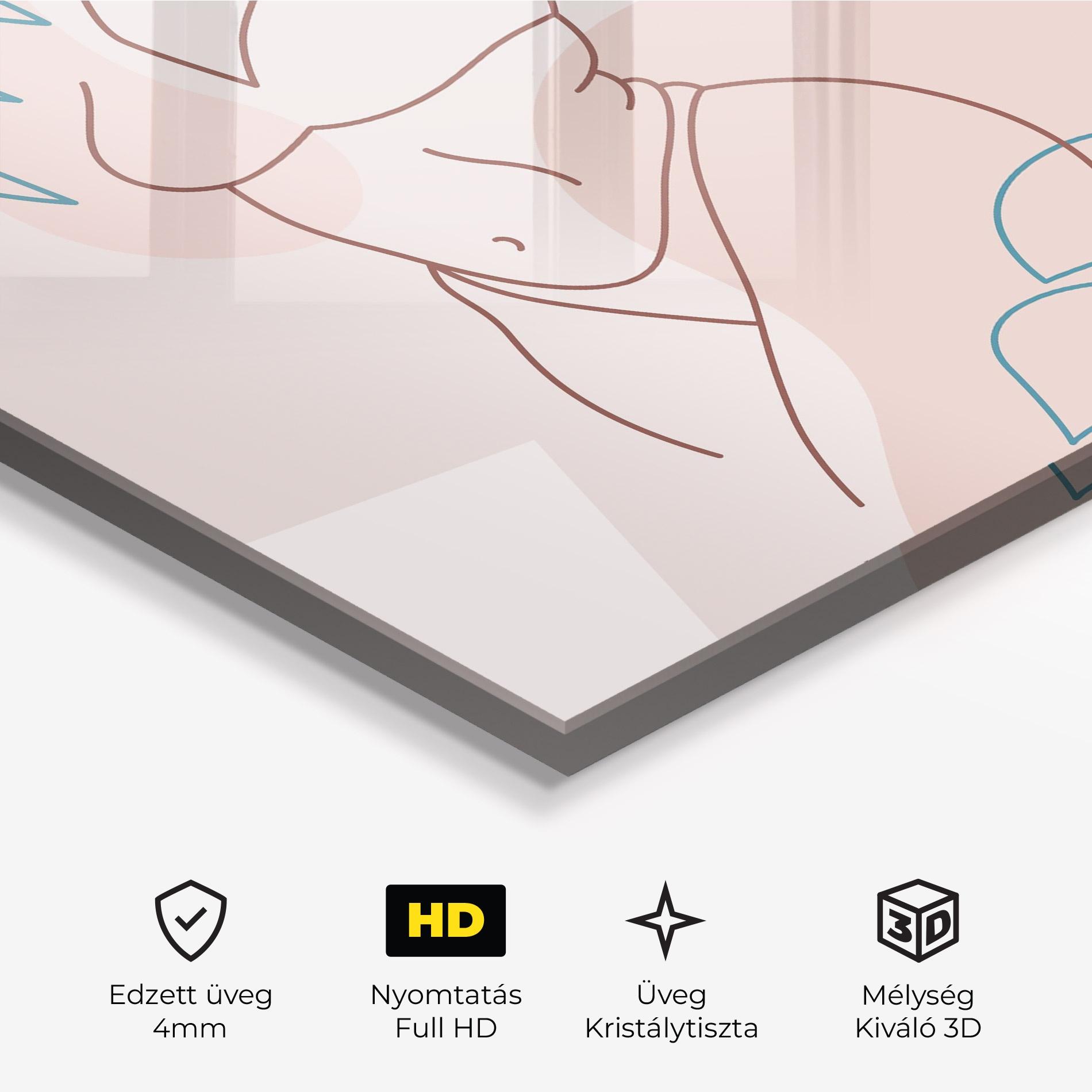 Üvegkép Body Line Leaf mockup 3