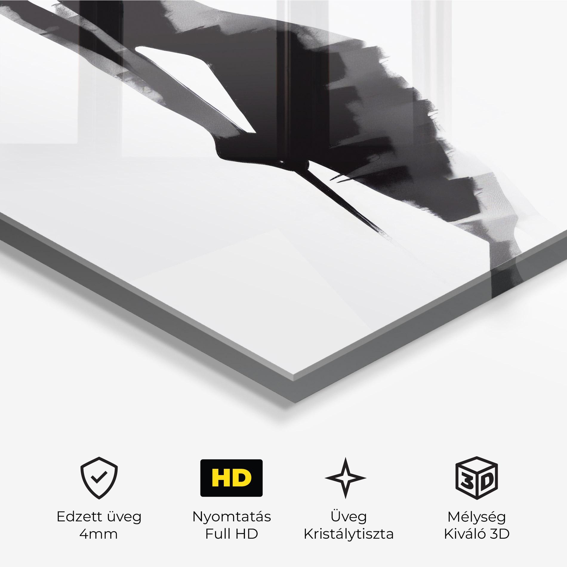 Üvegkép Brush Contour Drawing mockup 3