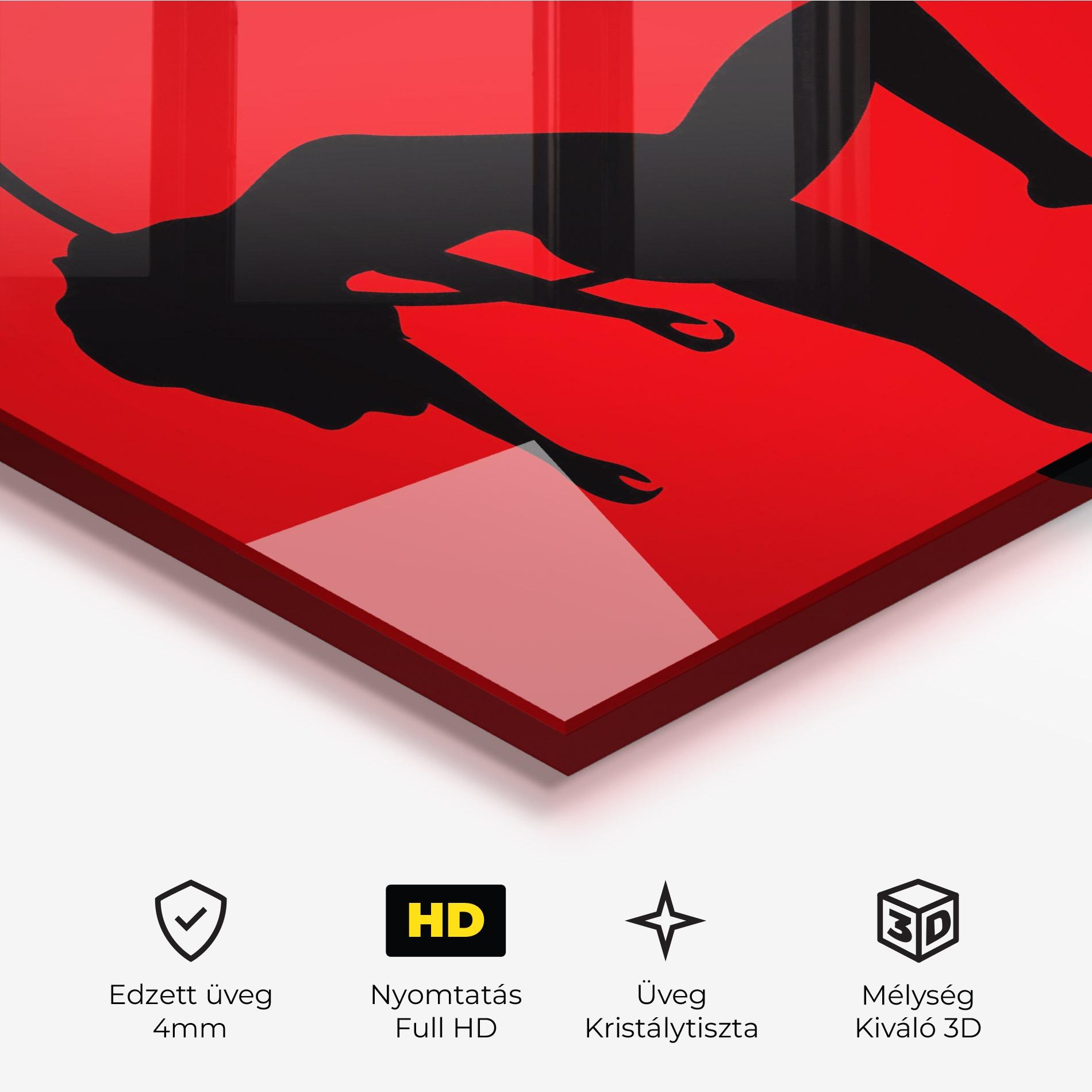 Üvegkép Dancer Shilouette mockup 3