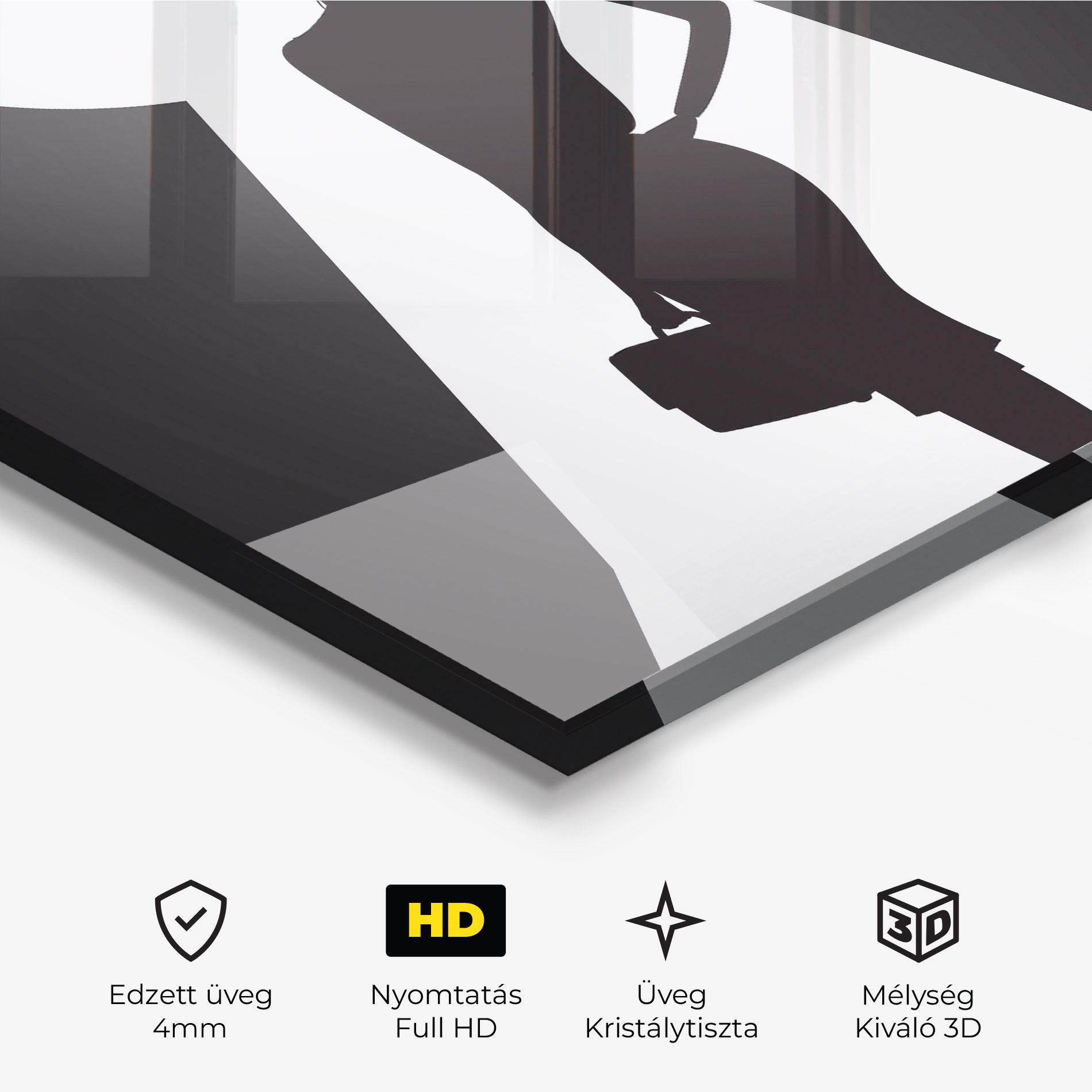 Üvegkép Girl Door mockup 3