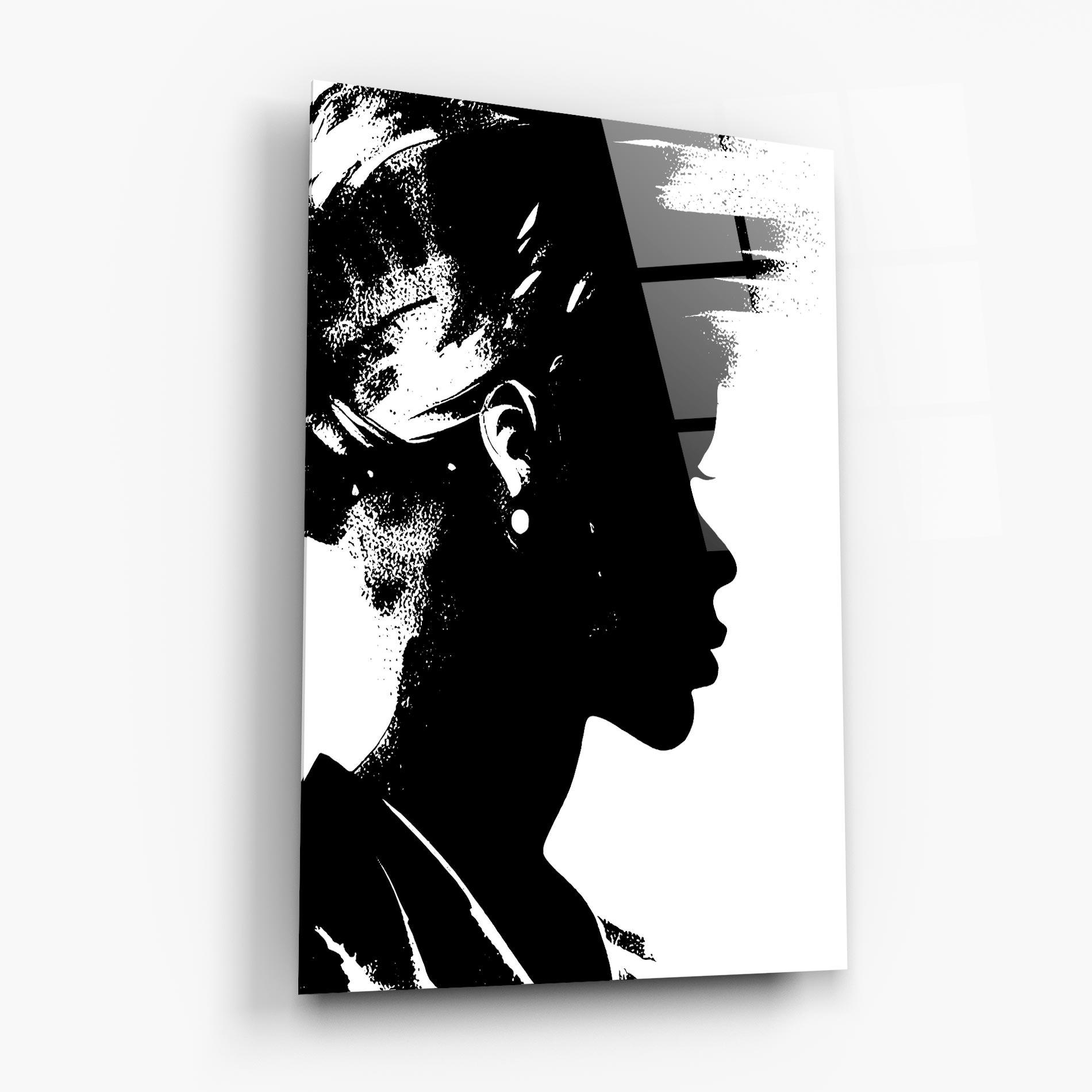 Üvegkép Black Silhouette mockup 6