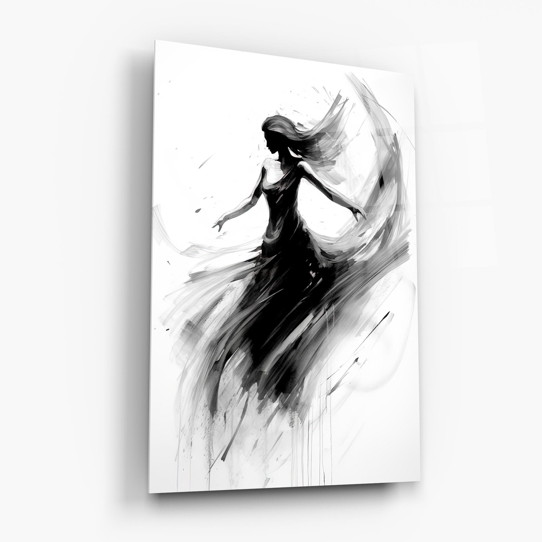 Üvegkép Dancing Woman Drawn mockup 6