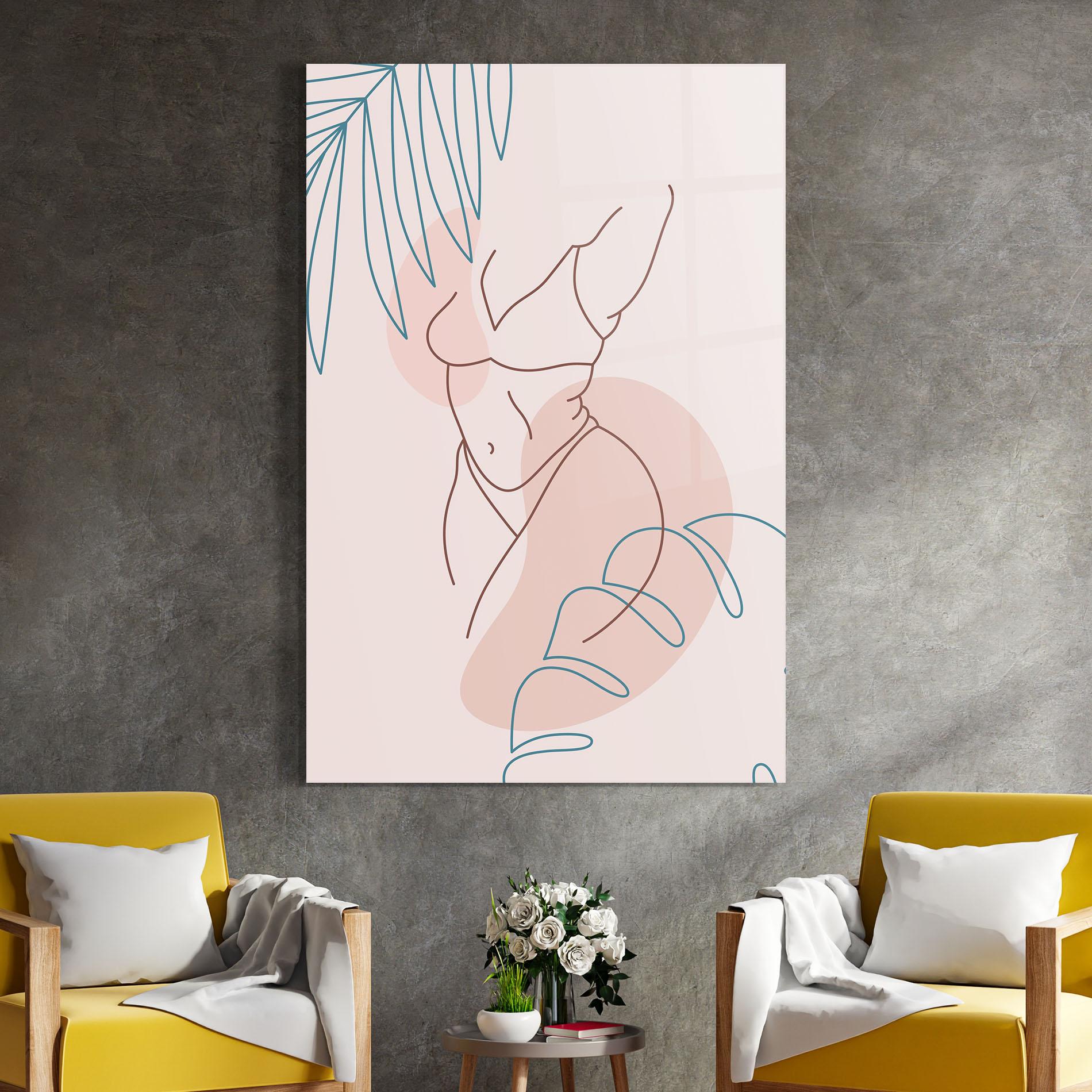 Üvegkép Body Line Leaf mockup 4