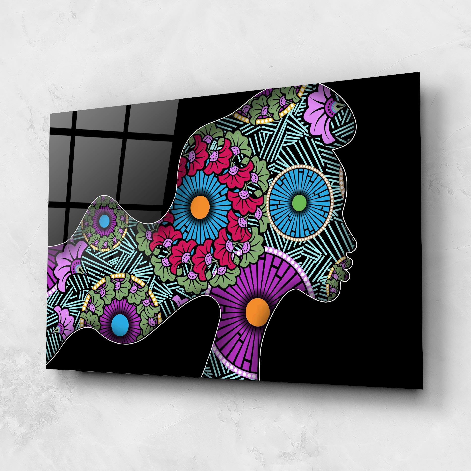 Üvegkép Colorful Shilouette mockup 1