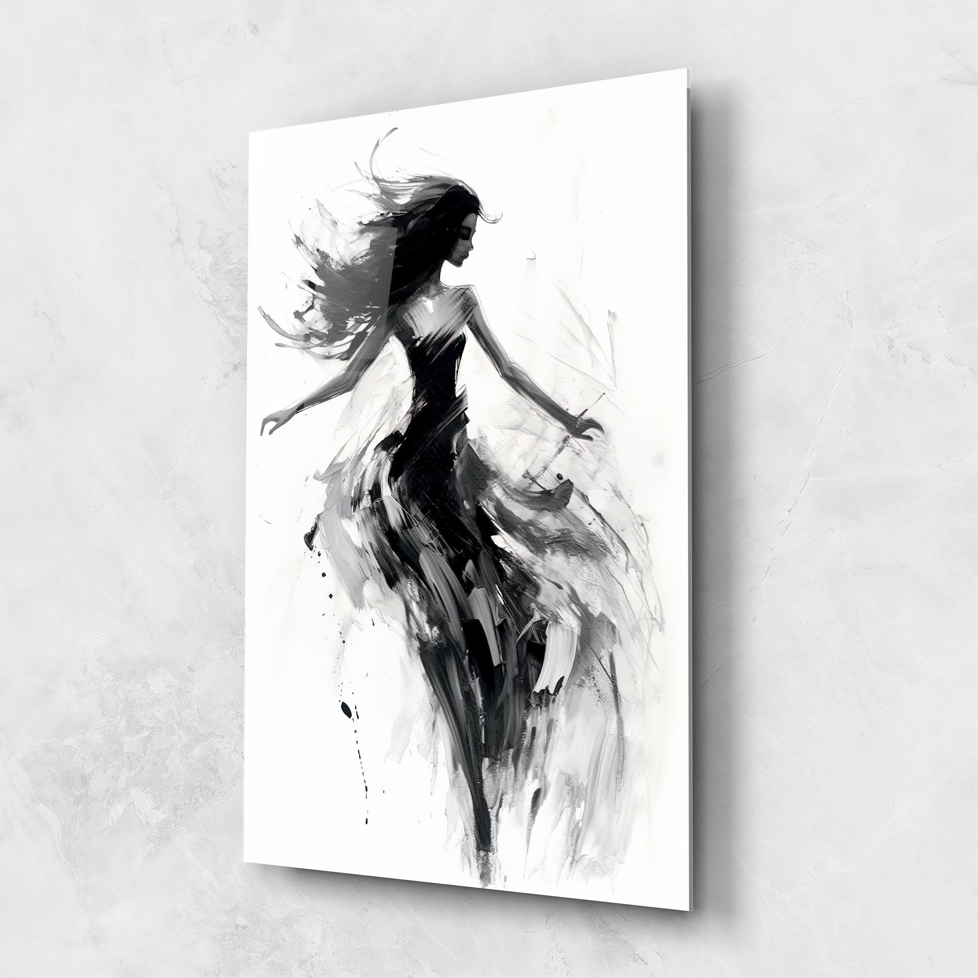 Üvegkép Black Ink Woman mockup 1
