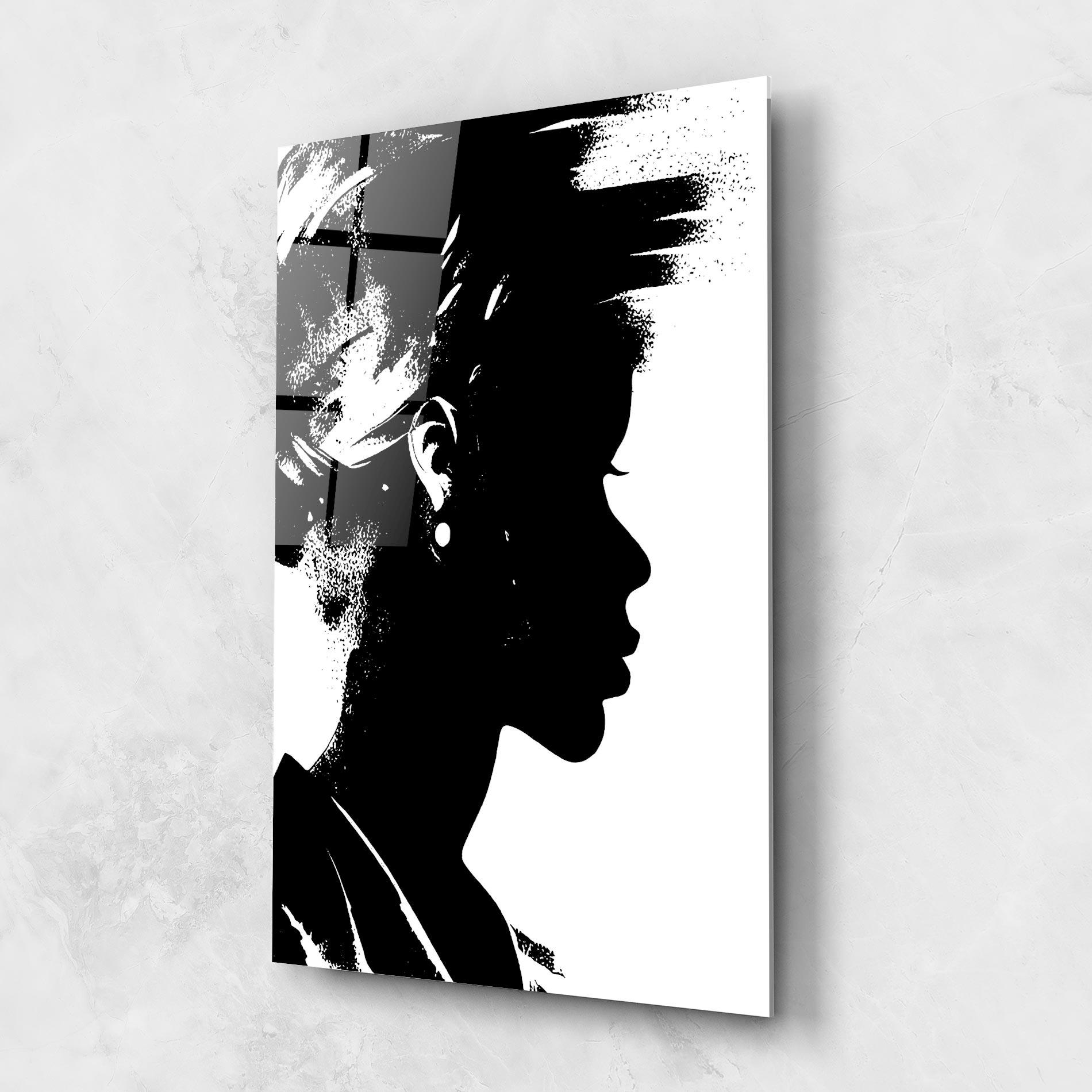 Üvegkép Black Silhouette mockup 1