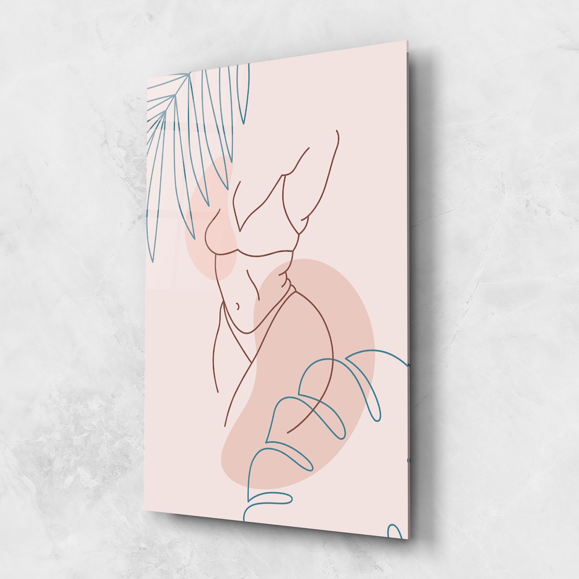 Üvegkép Body Line Leaf mockup 1