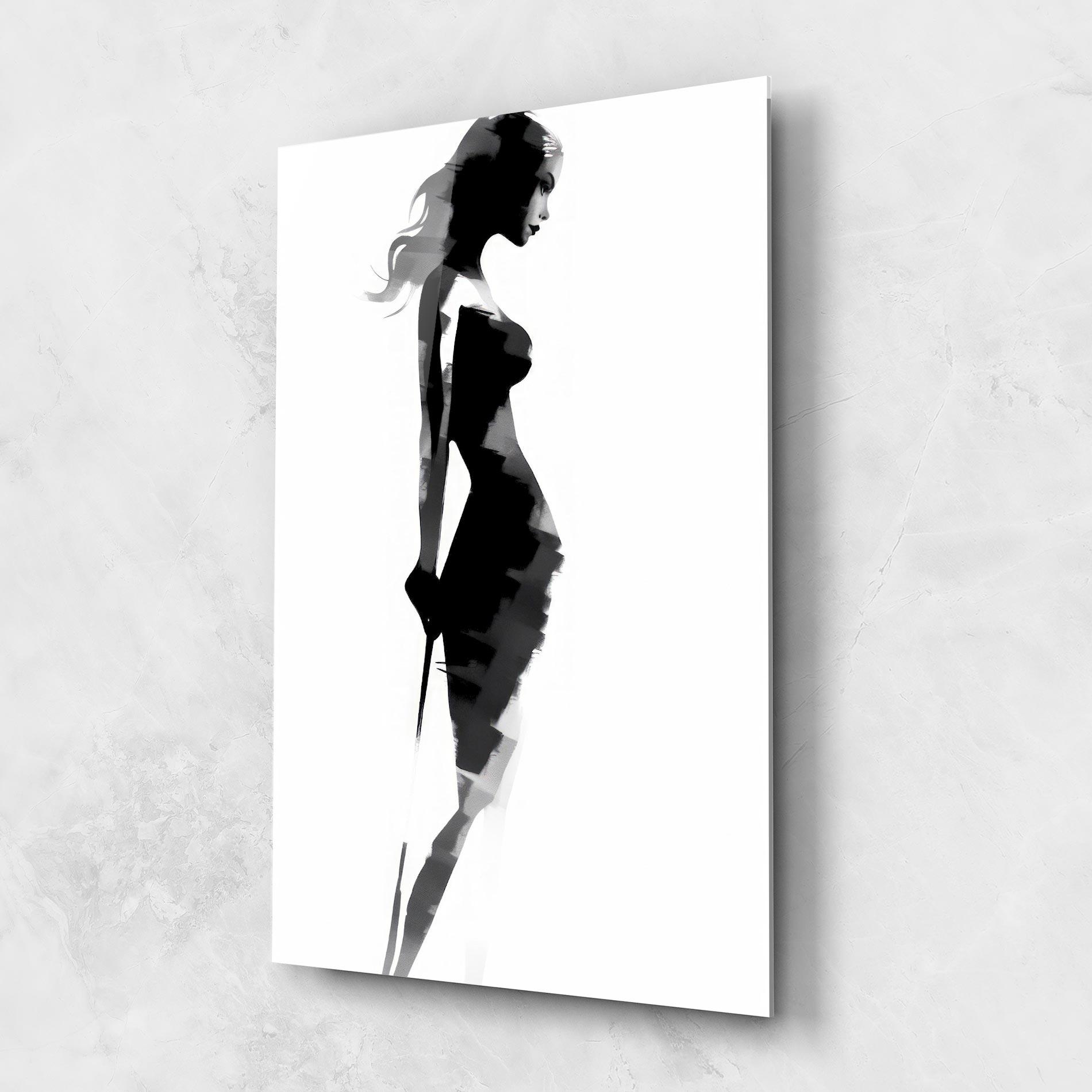 Üvegkép Brush Contour Drawing mockup 1