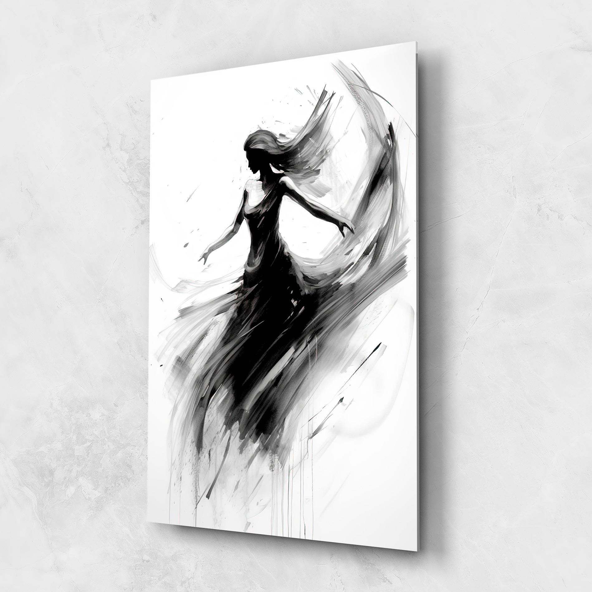 Üvegkép Dancing Woman Drawn mockup 1