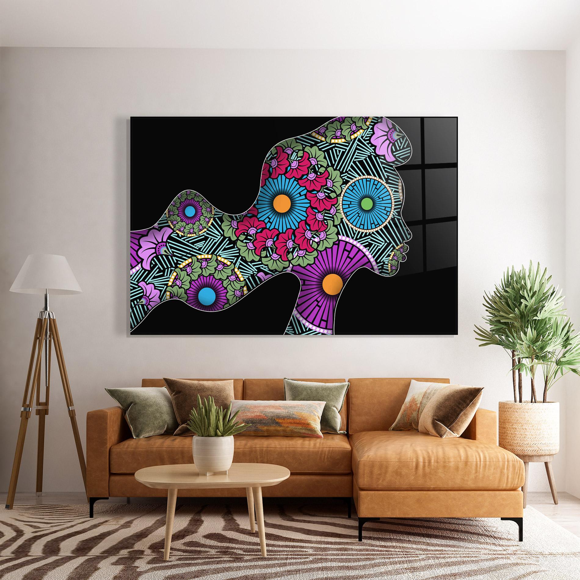 Üvegkép Colorful Shilouette mockup 7