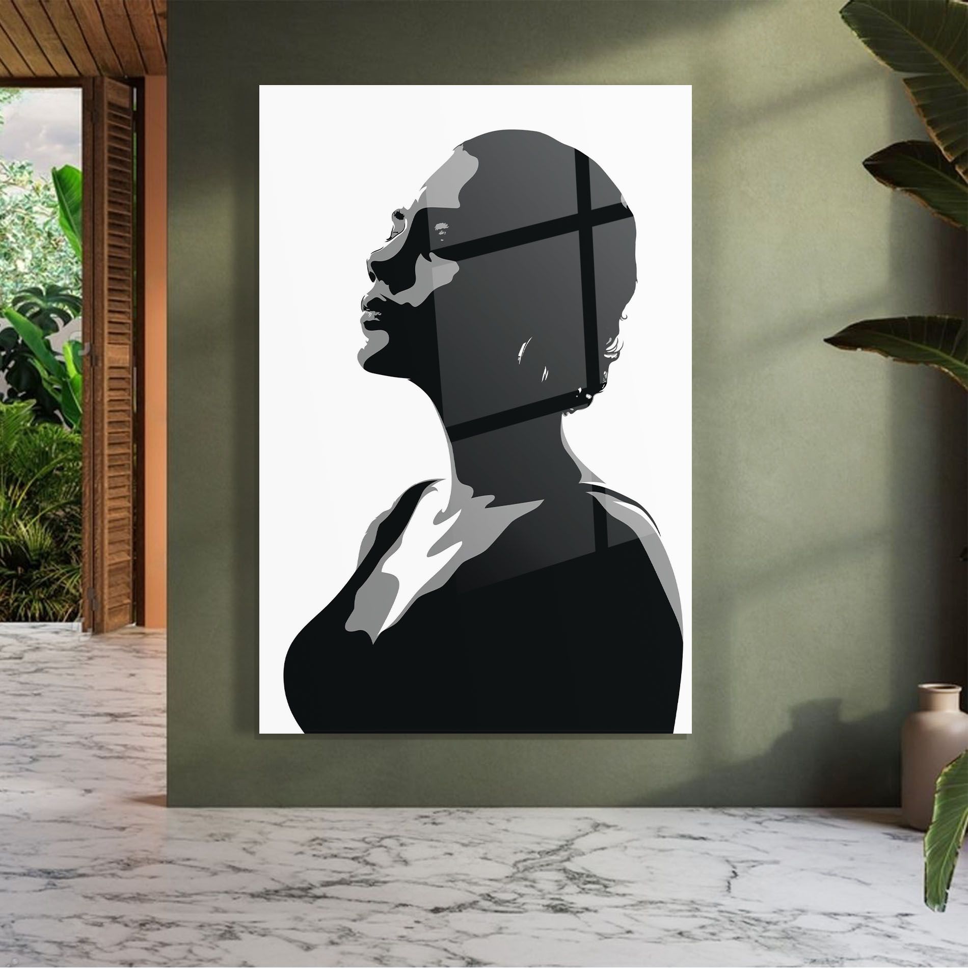Black Woman Shilouette mockup 7