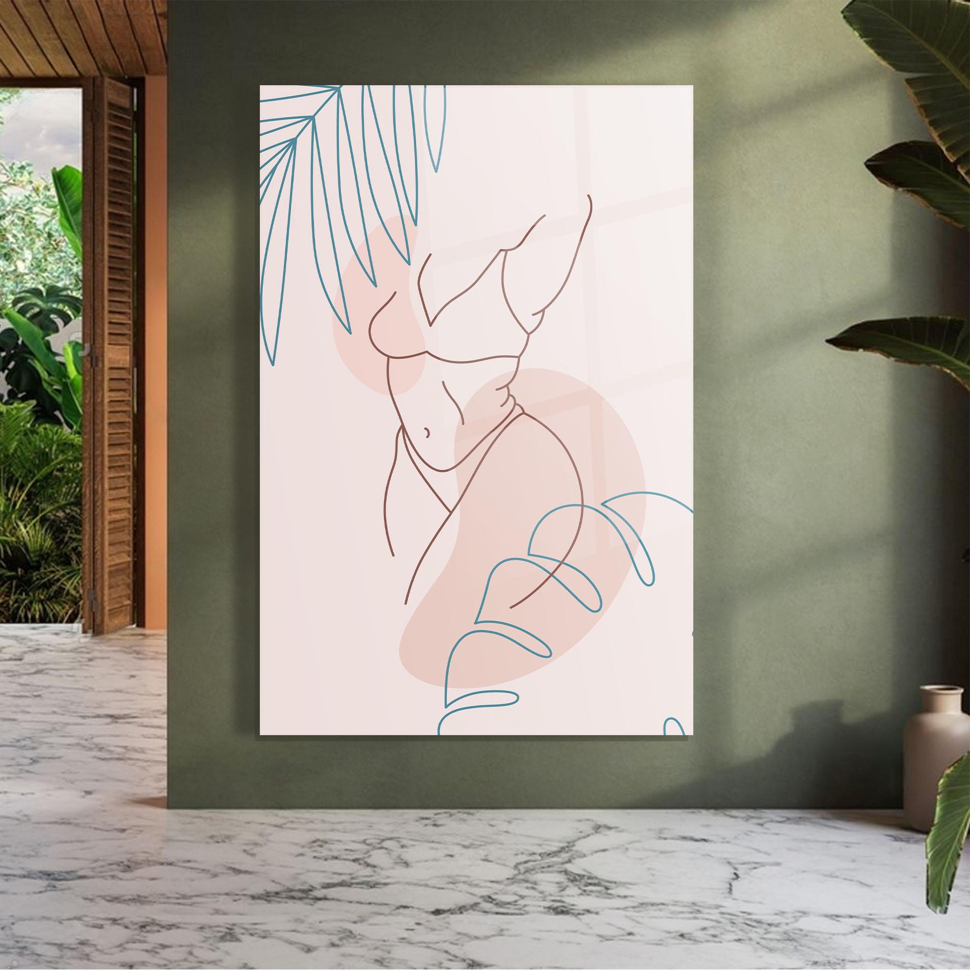 Üvegkép Body Line Leaf mockup 7