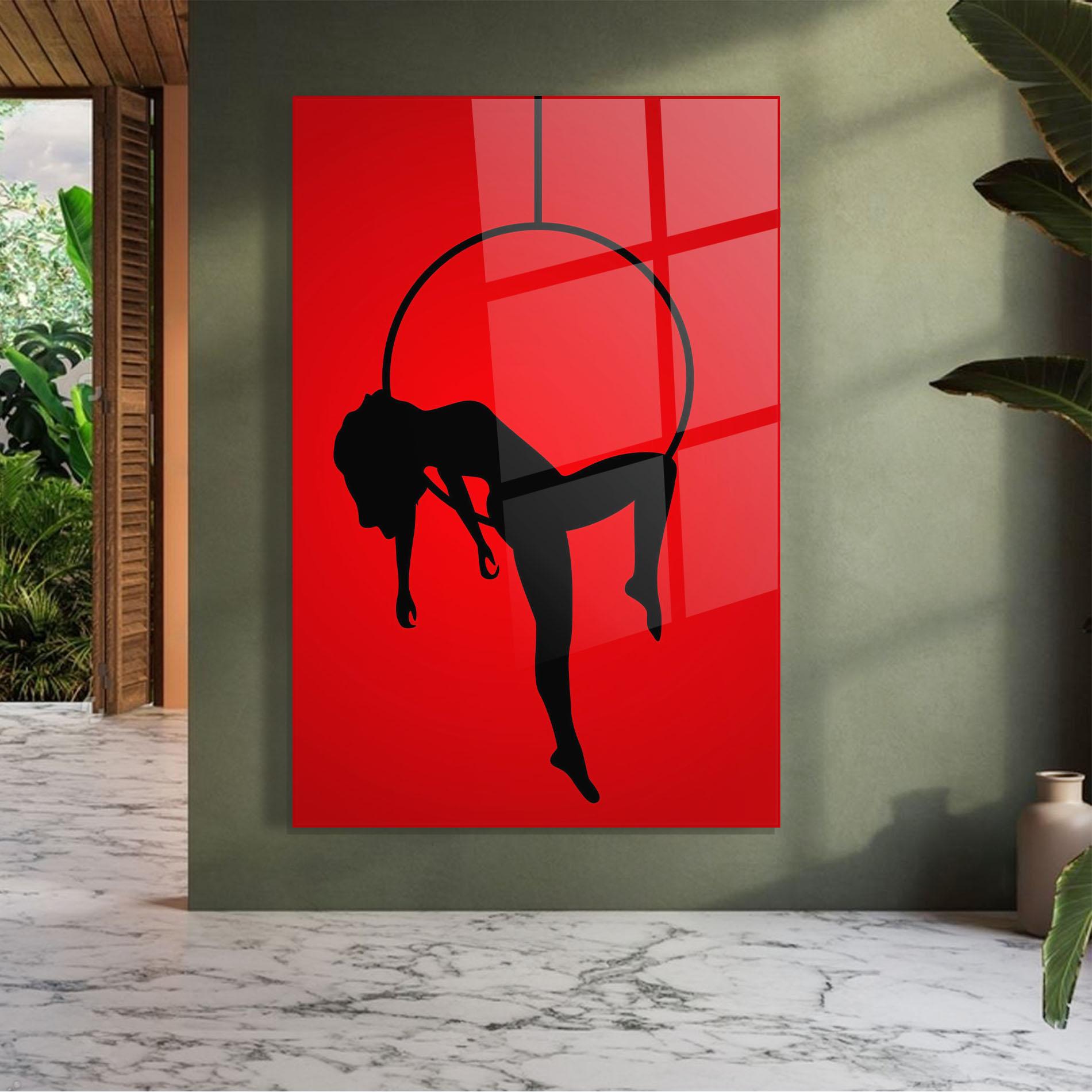 Üvegkép Dancer Shilouette mockup 7