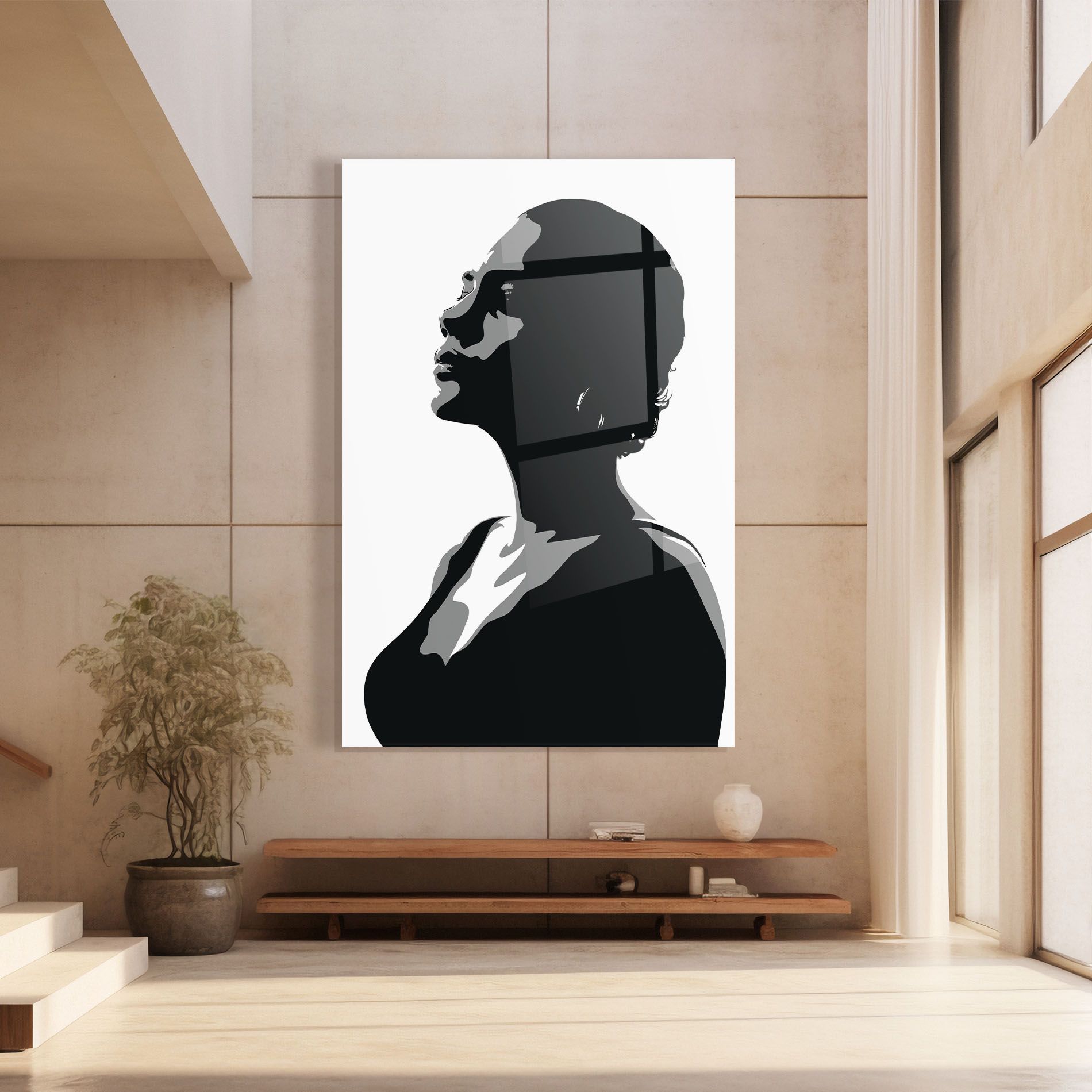 Black Woman Shilouette mockup 8