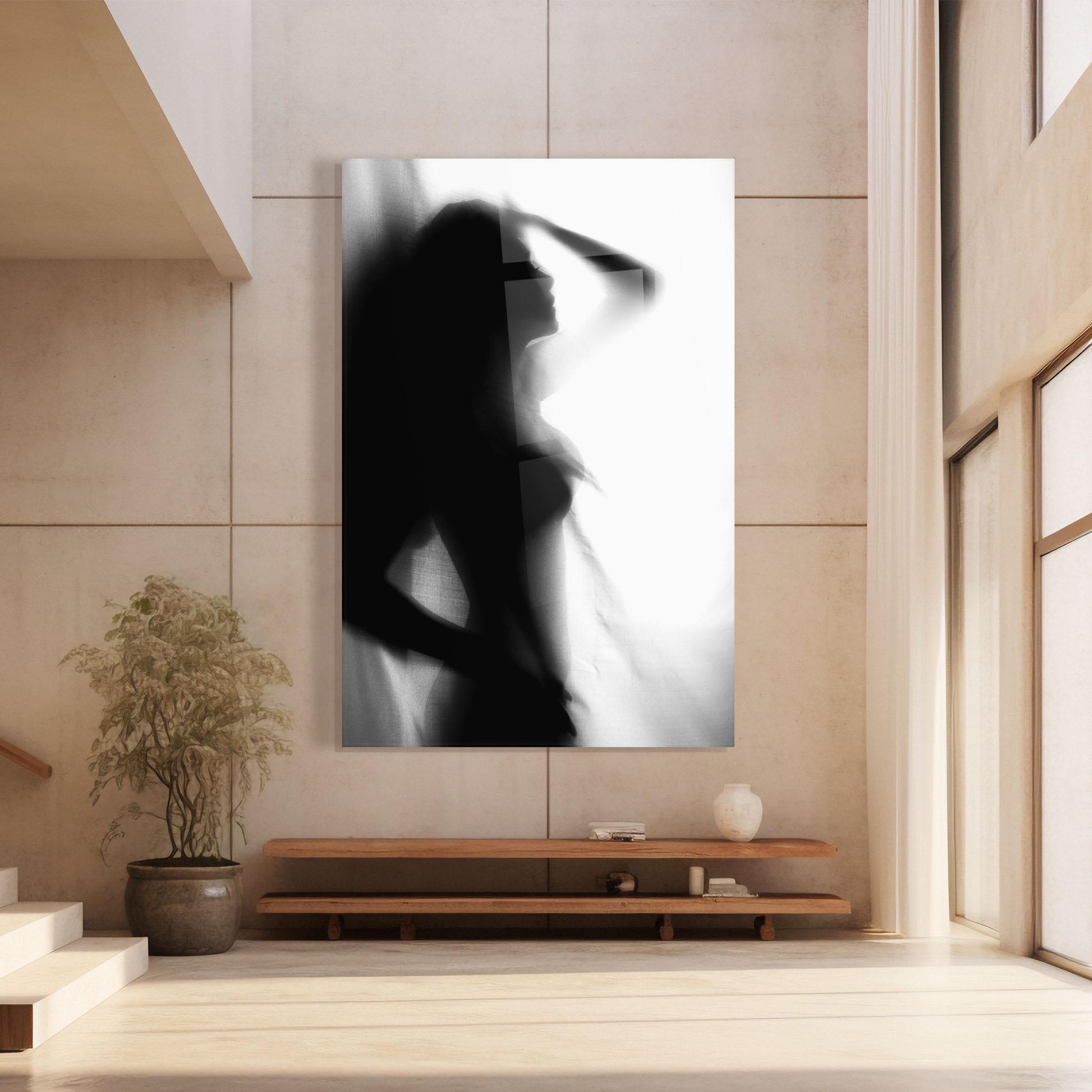 Üvegkép Blurred Girl mockup 8