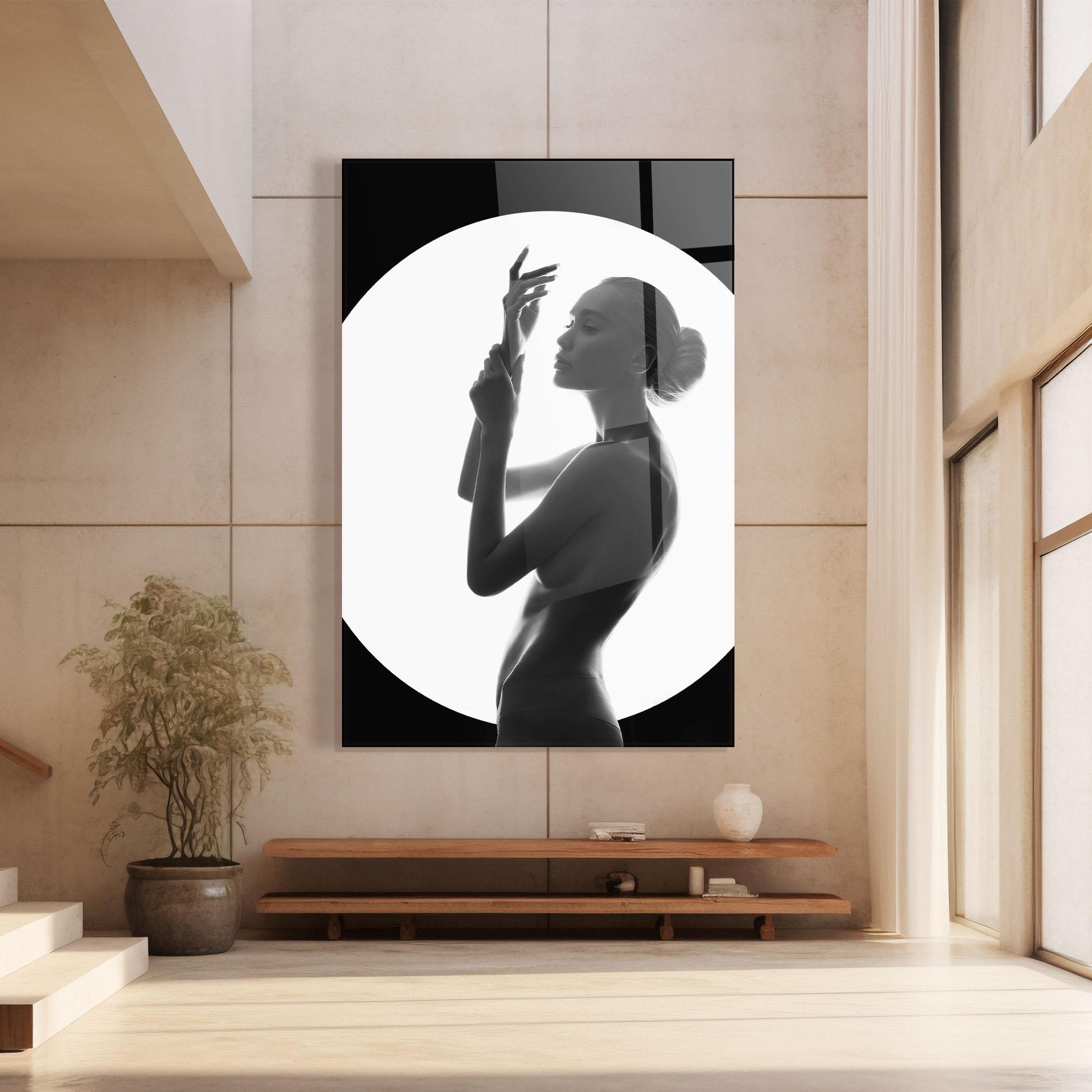 Üvegkép Body Figure mockup 8