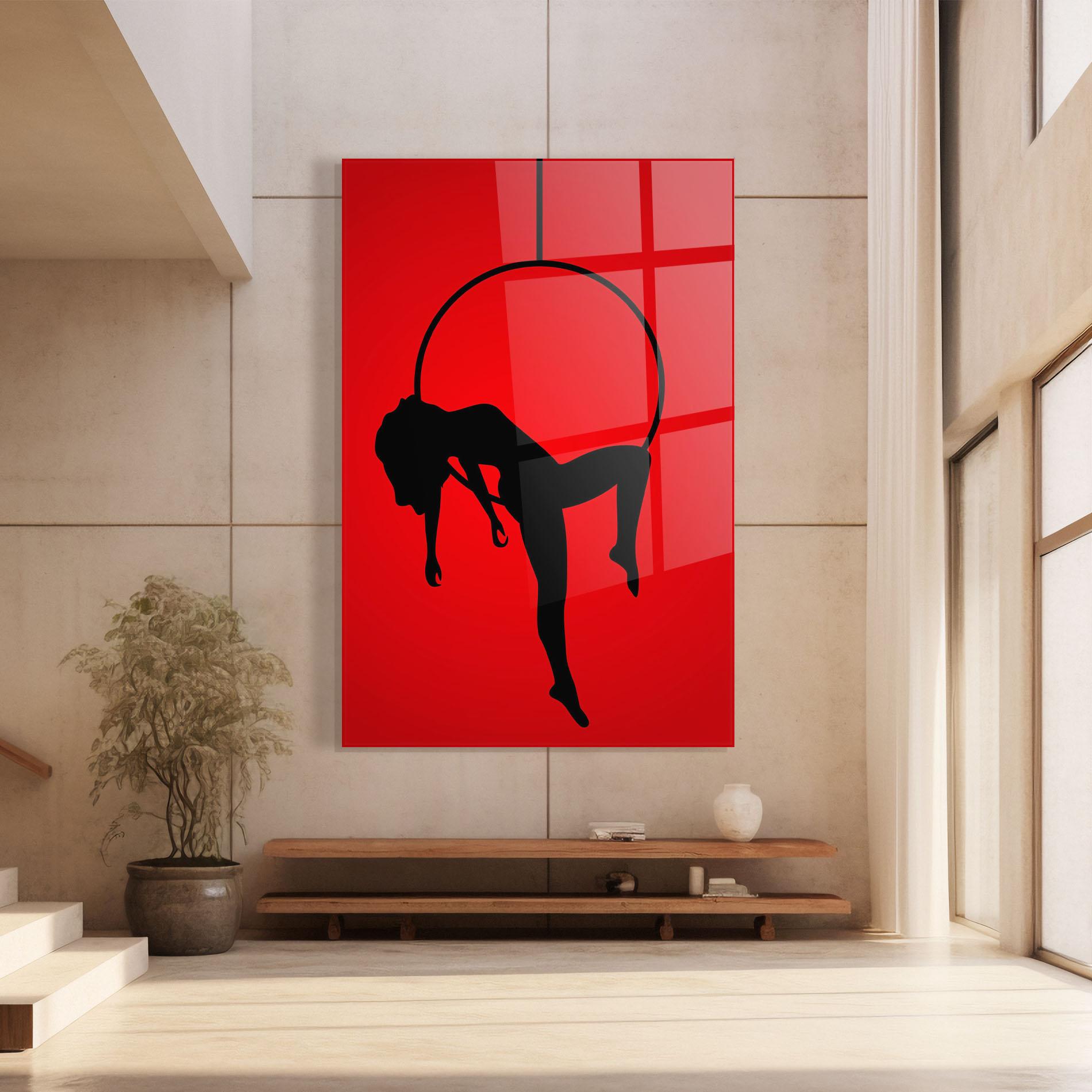 Üvegkép Dancer Shilouette mockup 8