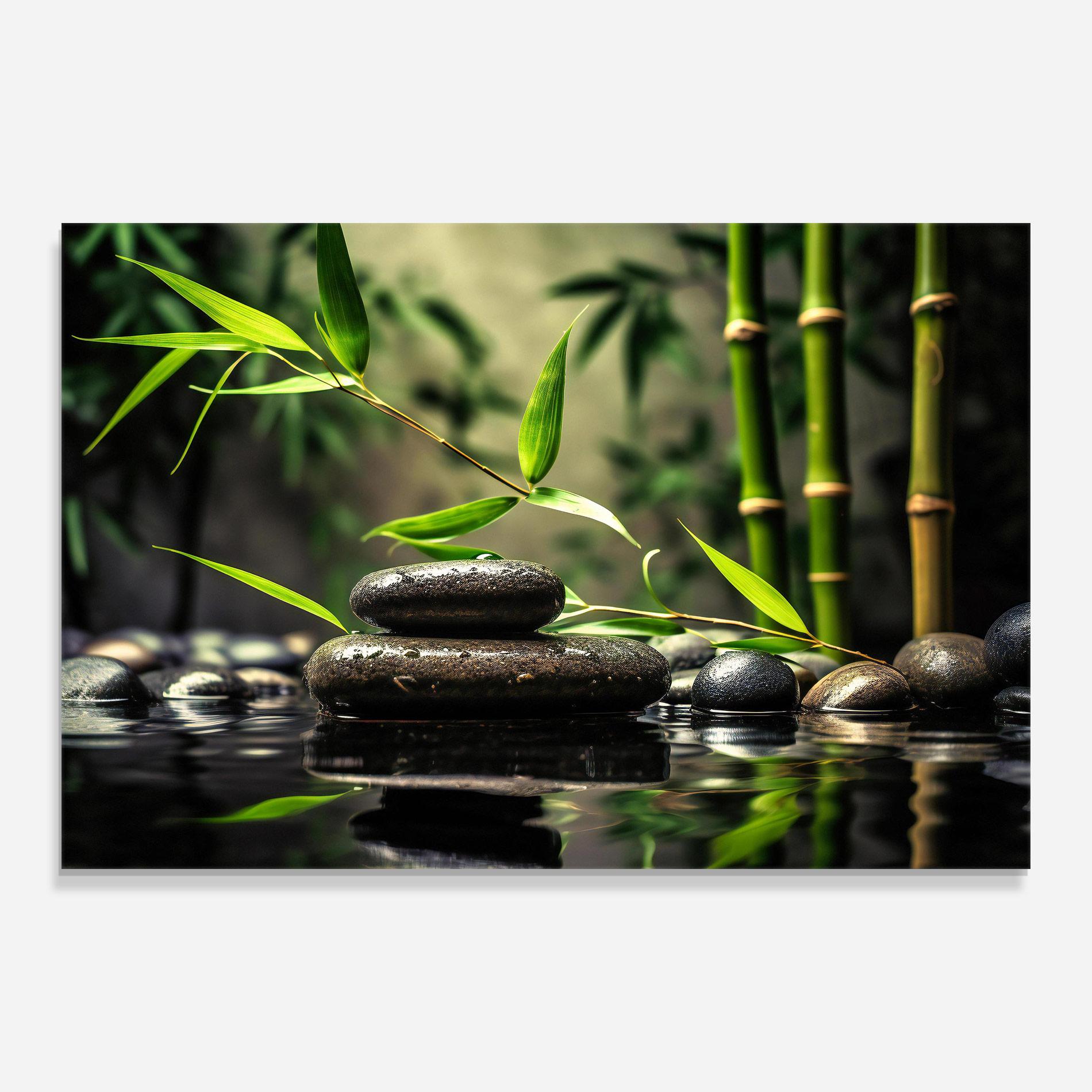 Üvegkép Bamboo Plant Water mockup 0