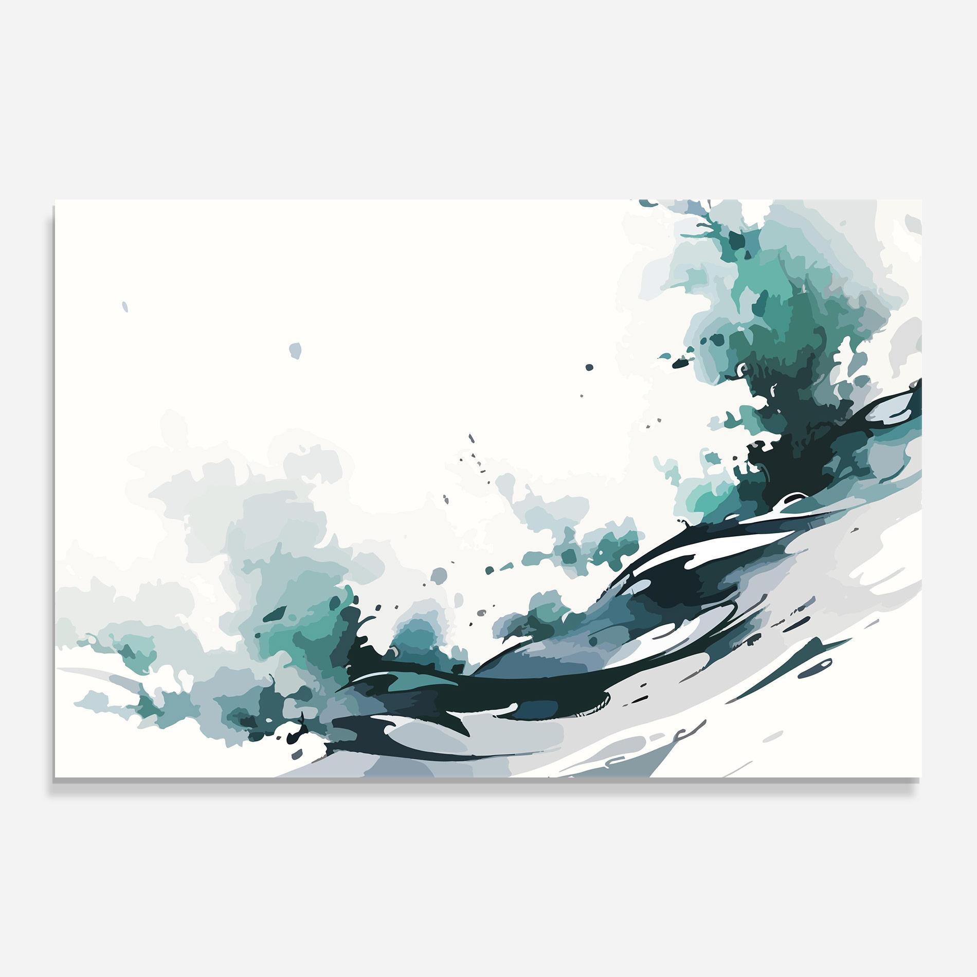 Üvegkép Green Blue Wave mockup 0