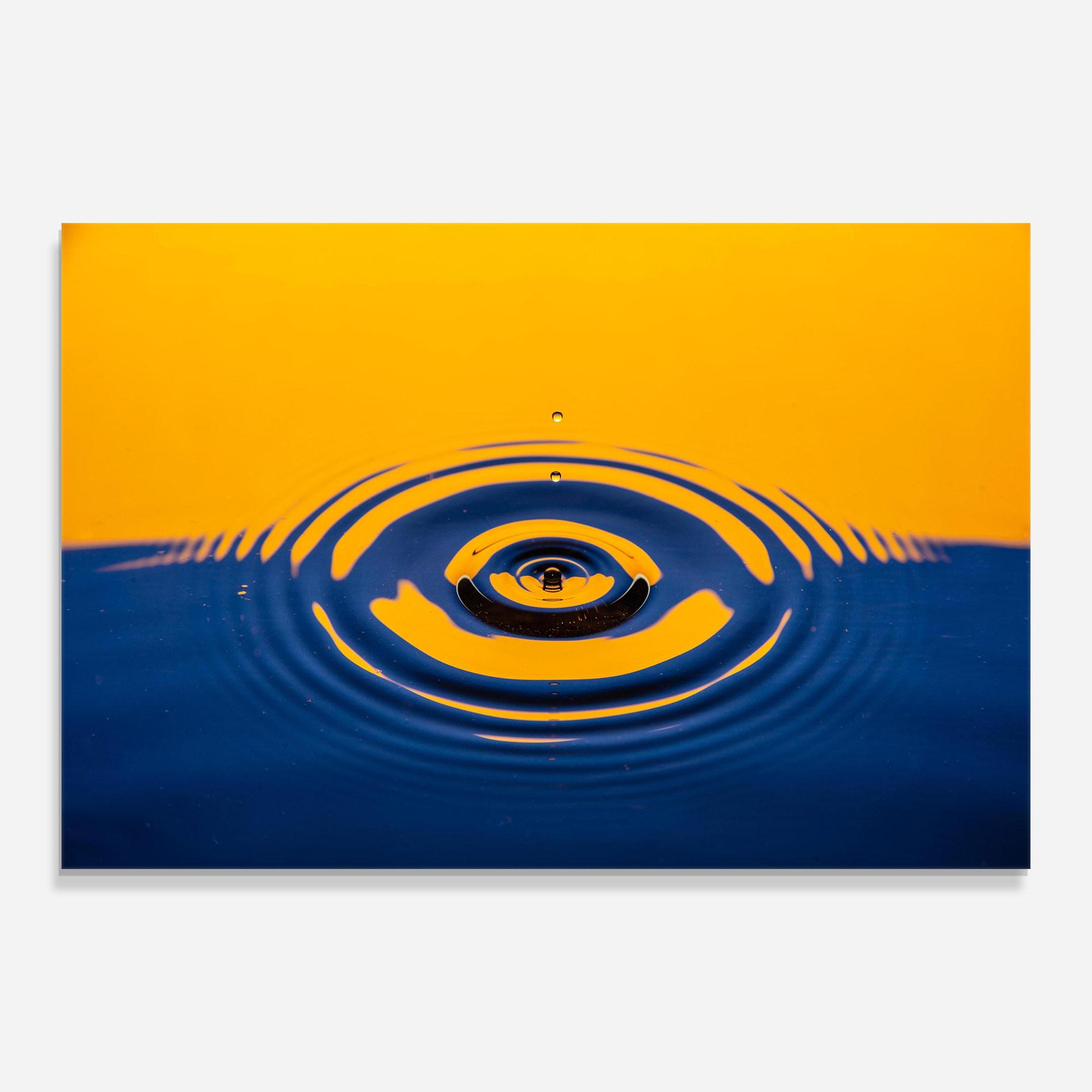 Üvegkép Yellow Blue Drop mockup 0