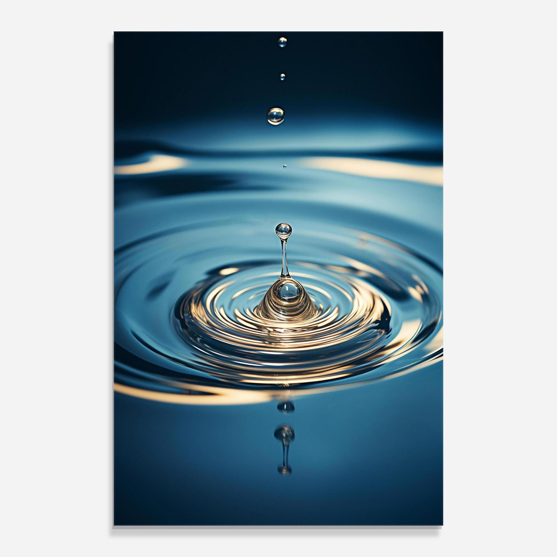 Üvegkép Cream Water Drop mockup 0