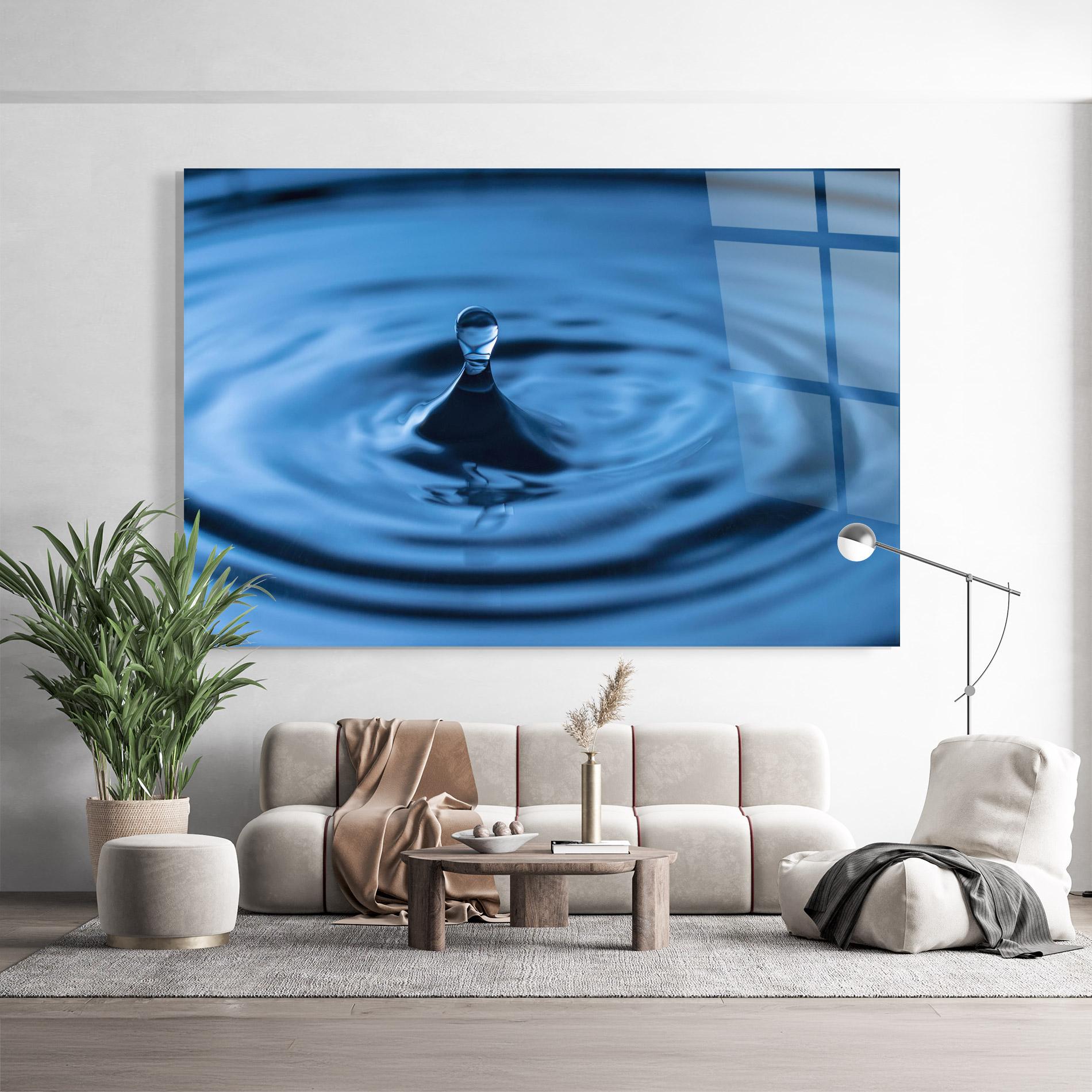 Üvegkép Blue Small Drop mockup 9