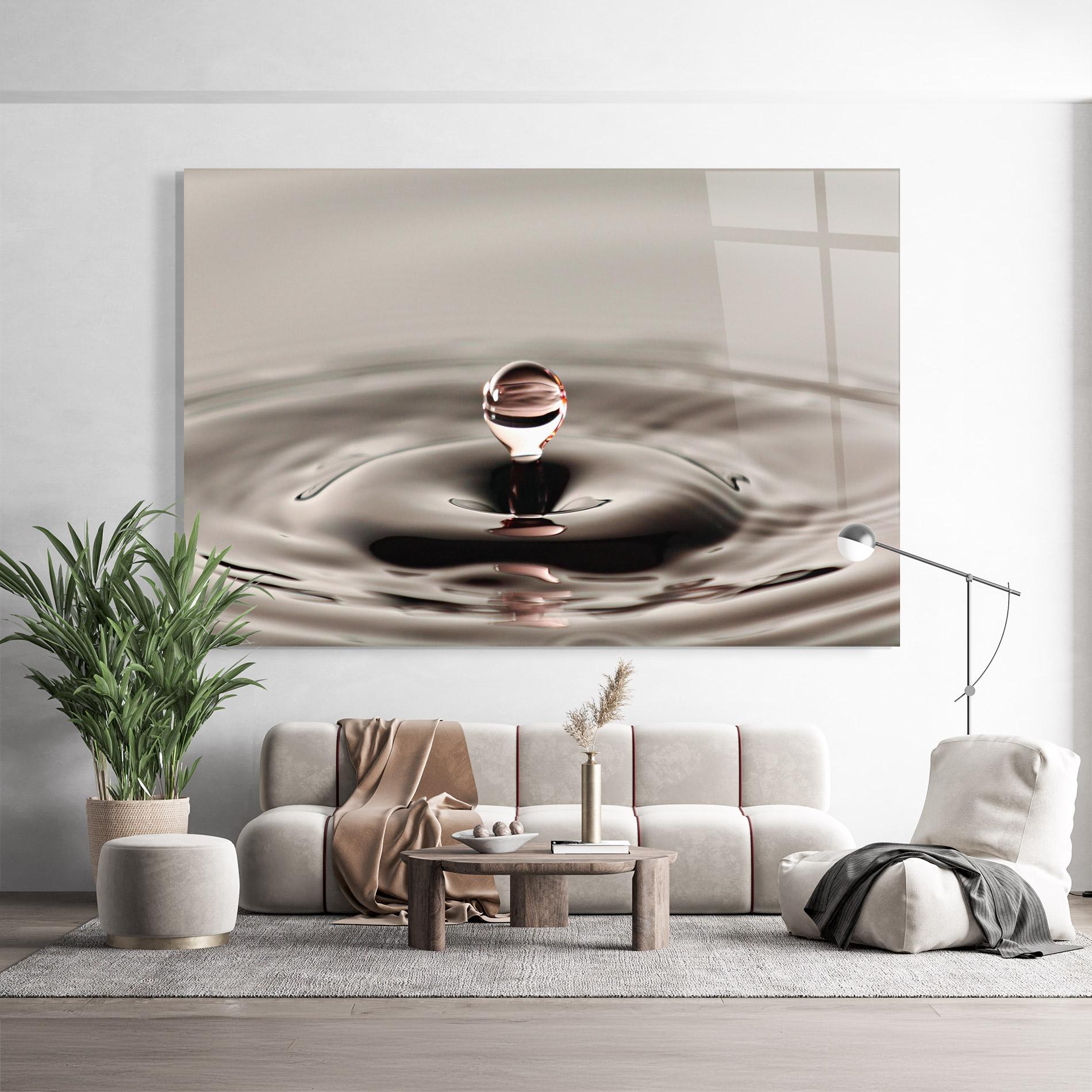 Üvegkép Close Red Water Drop mockup 9