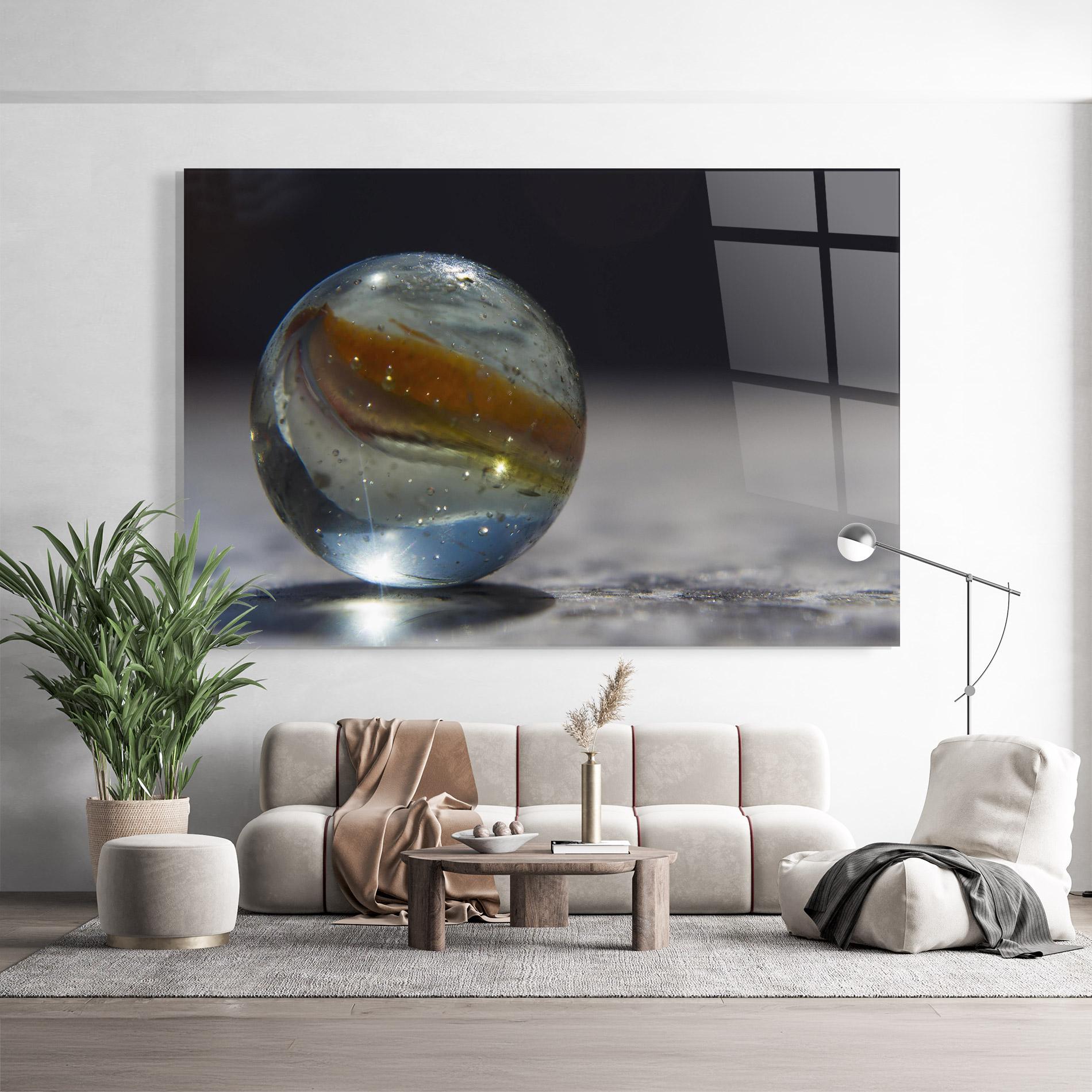 Üvegkép Colorful Glass Sphere mockup 9