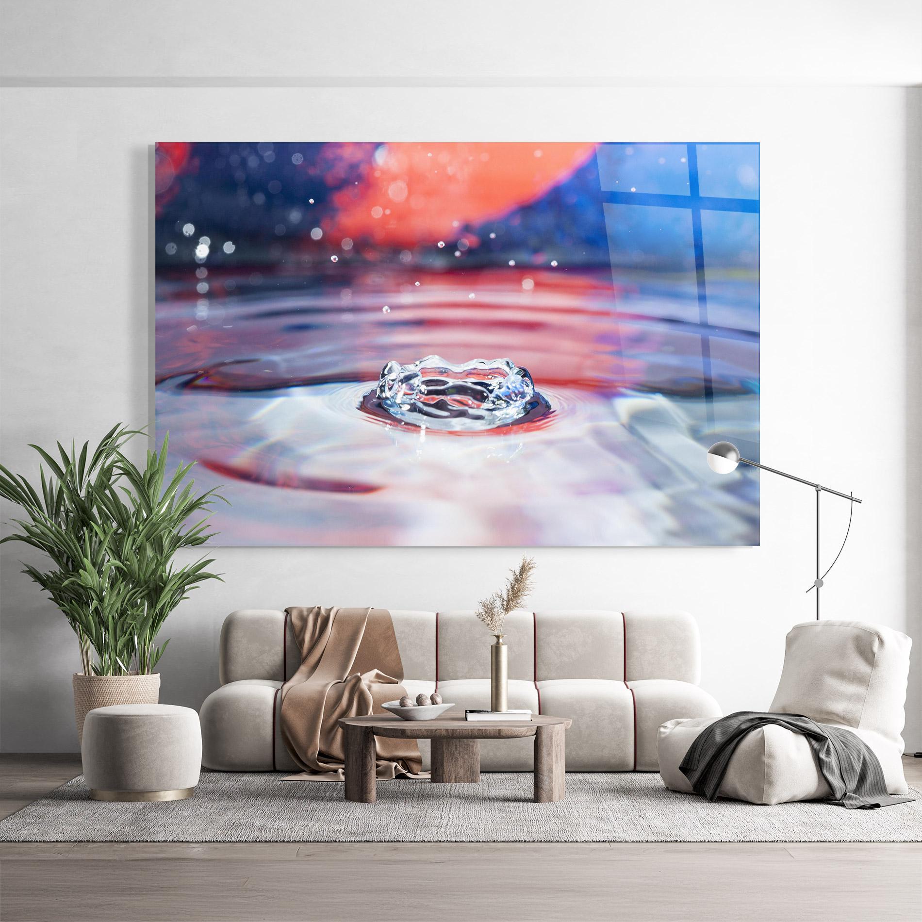 Üvegkép Colorful Water Surface mockup 9