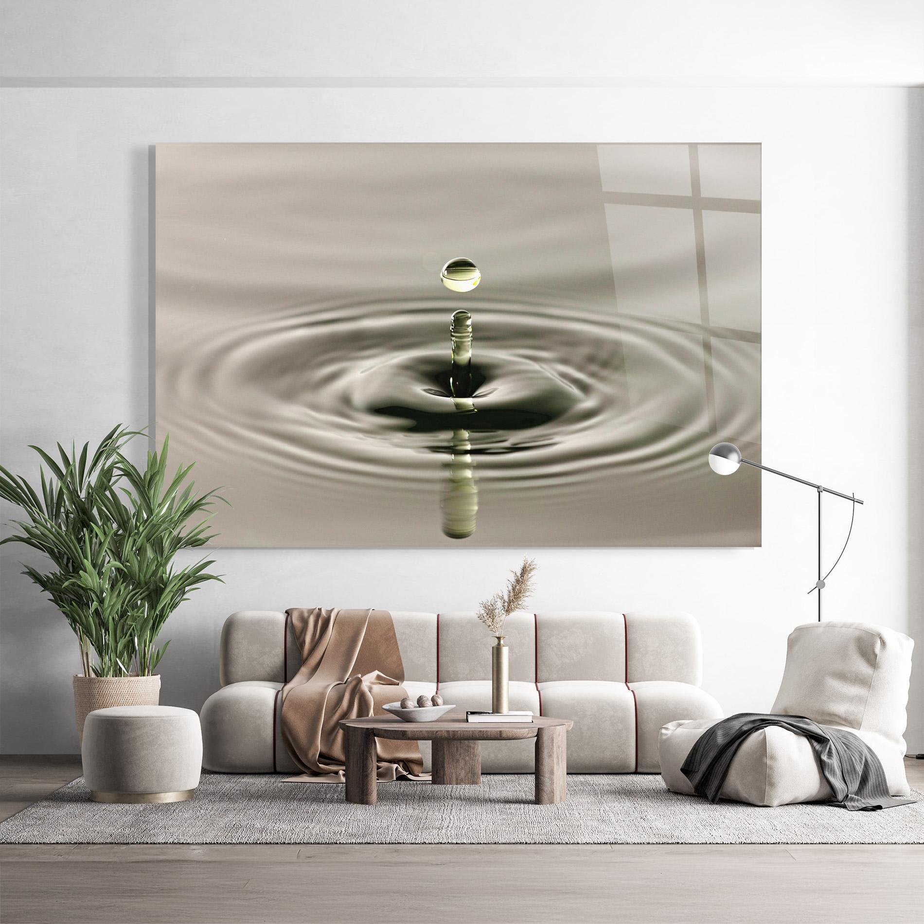 Üvegkép Green Water Drop mockup 9