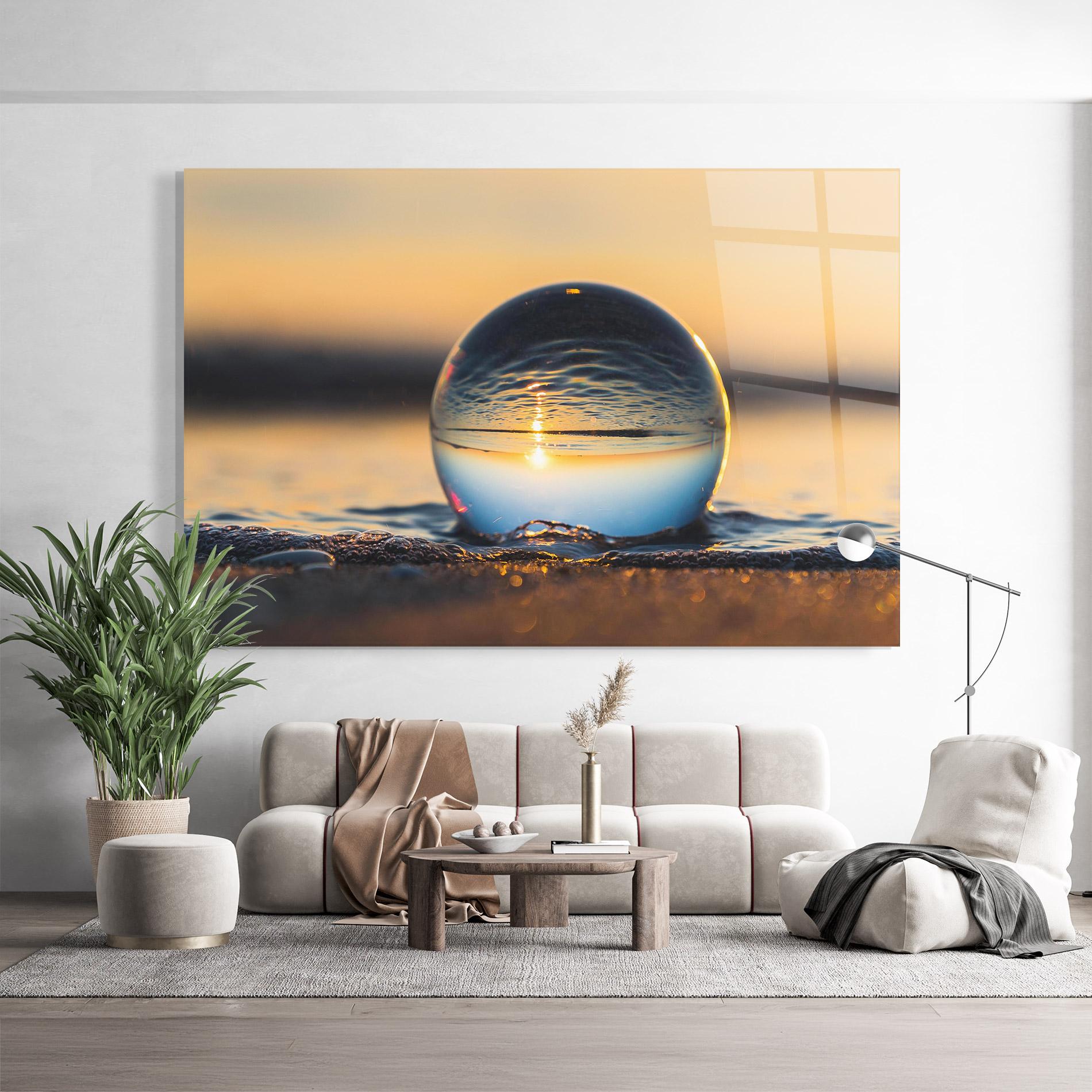 Üvegkép Water Bubble Reflecting mockup 9
