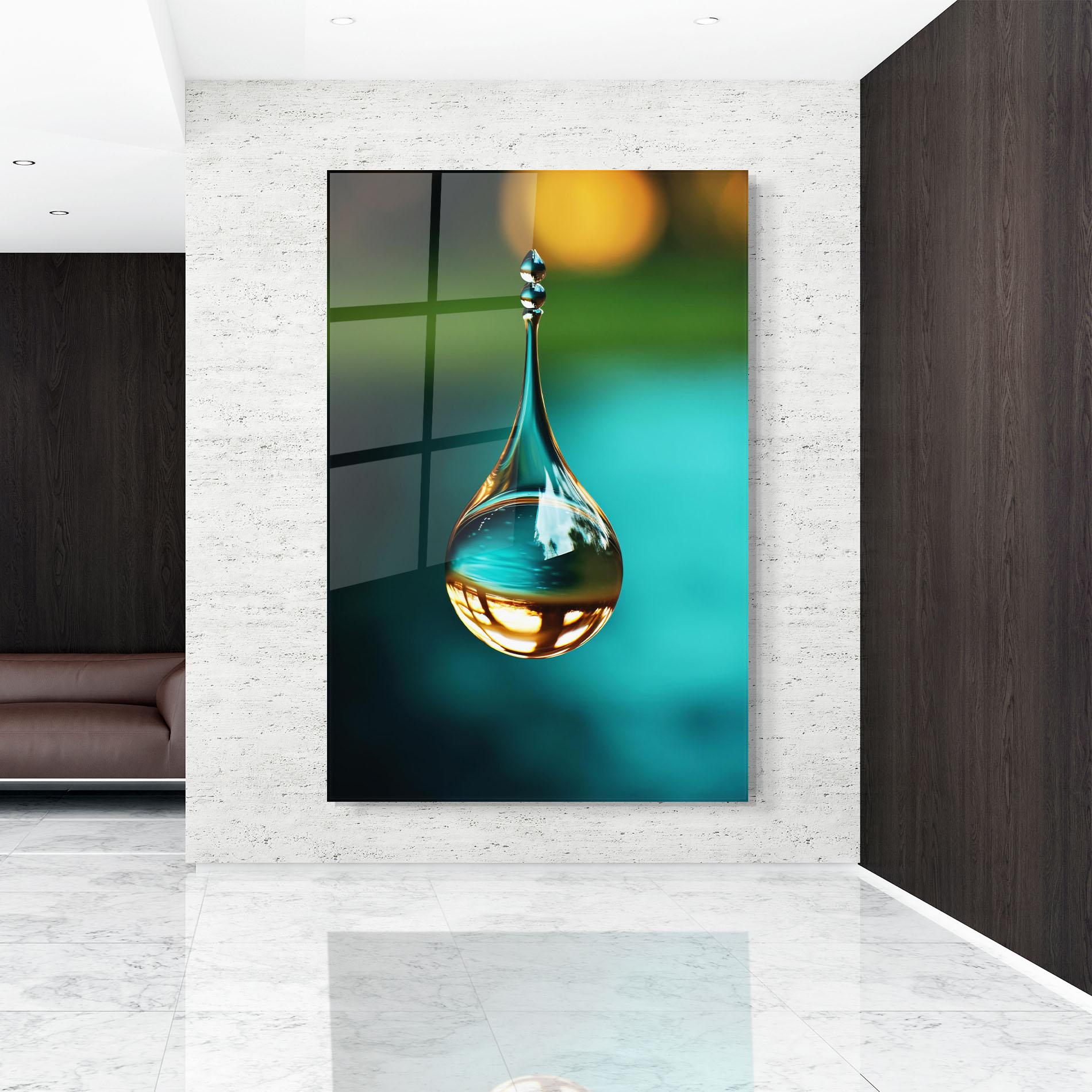 Üvegkép Big Green Drop mockup 9