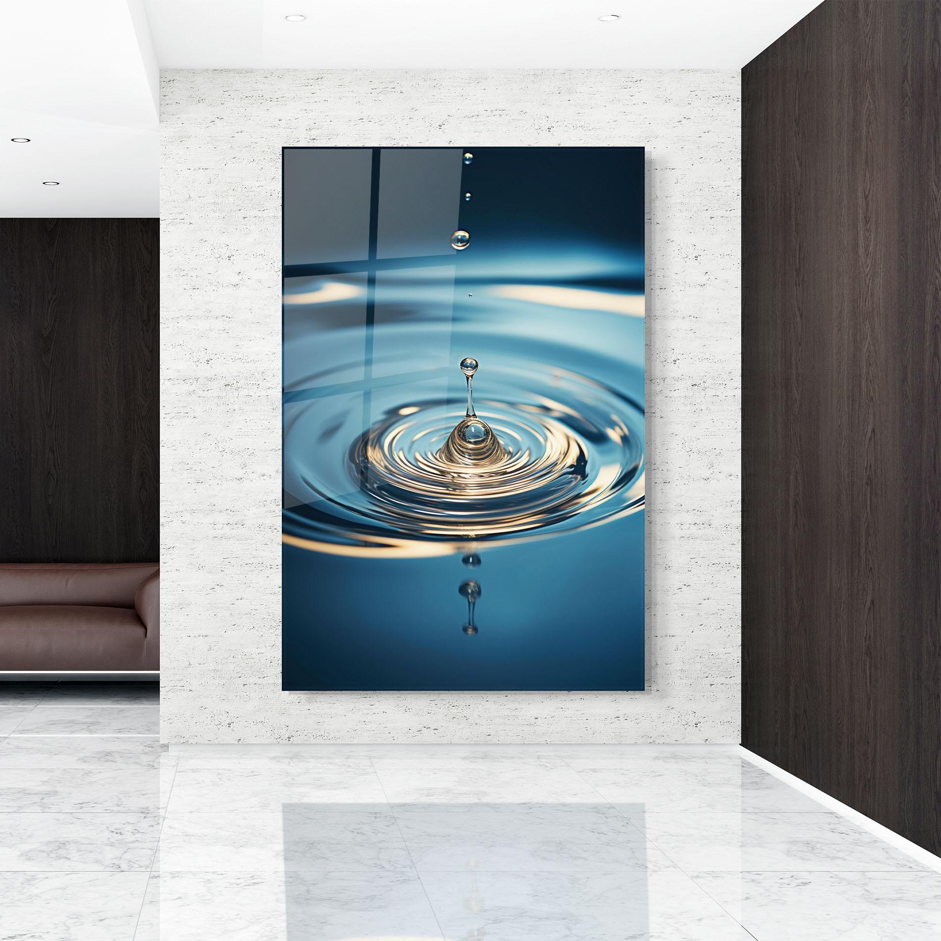 Üvegkép Cream Water Drop mockup 9