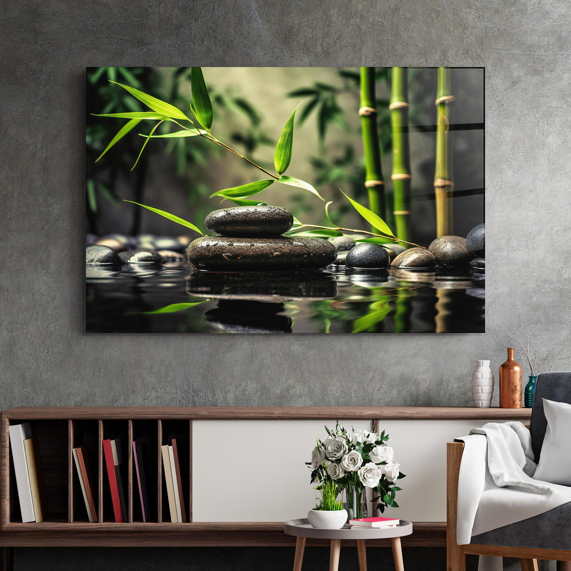 Üvegkép Bamboo Plant Water mockup 2