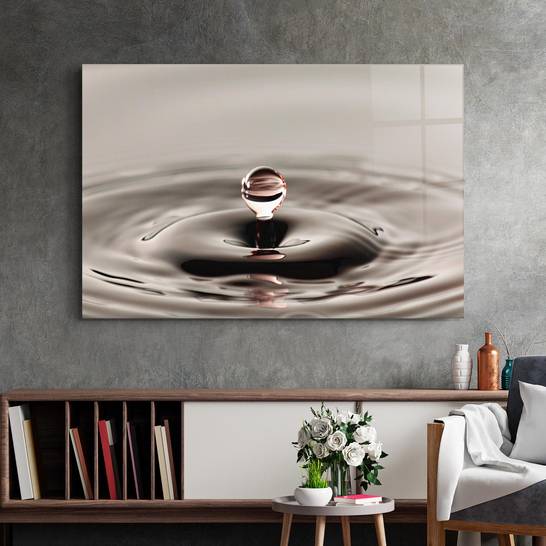 Üvegkép Close Red Water Drop mockup 2