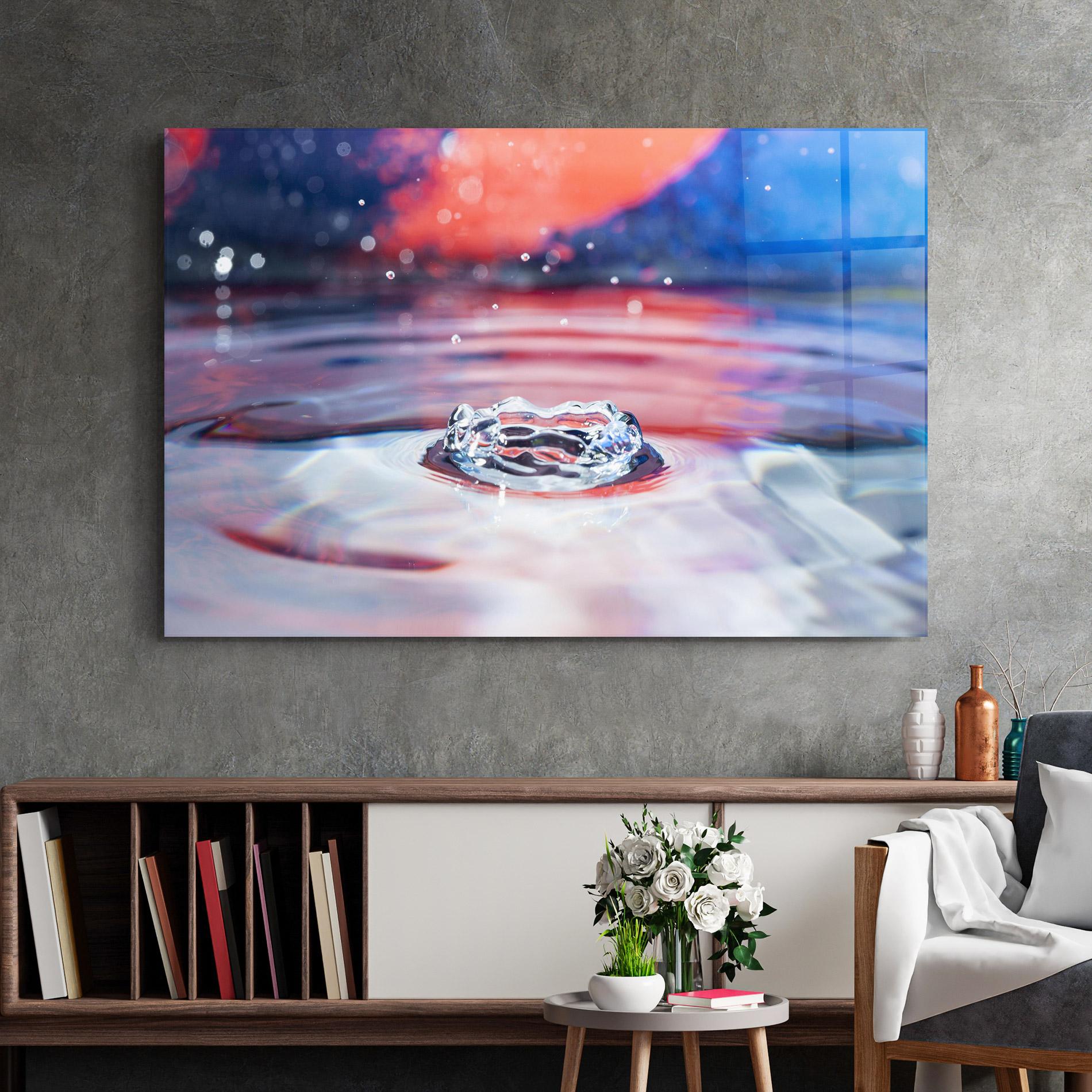 Üvegkép Colorful Water Surface mockup 2