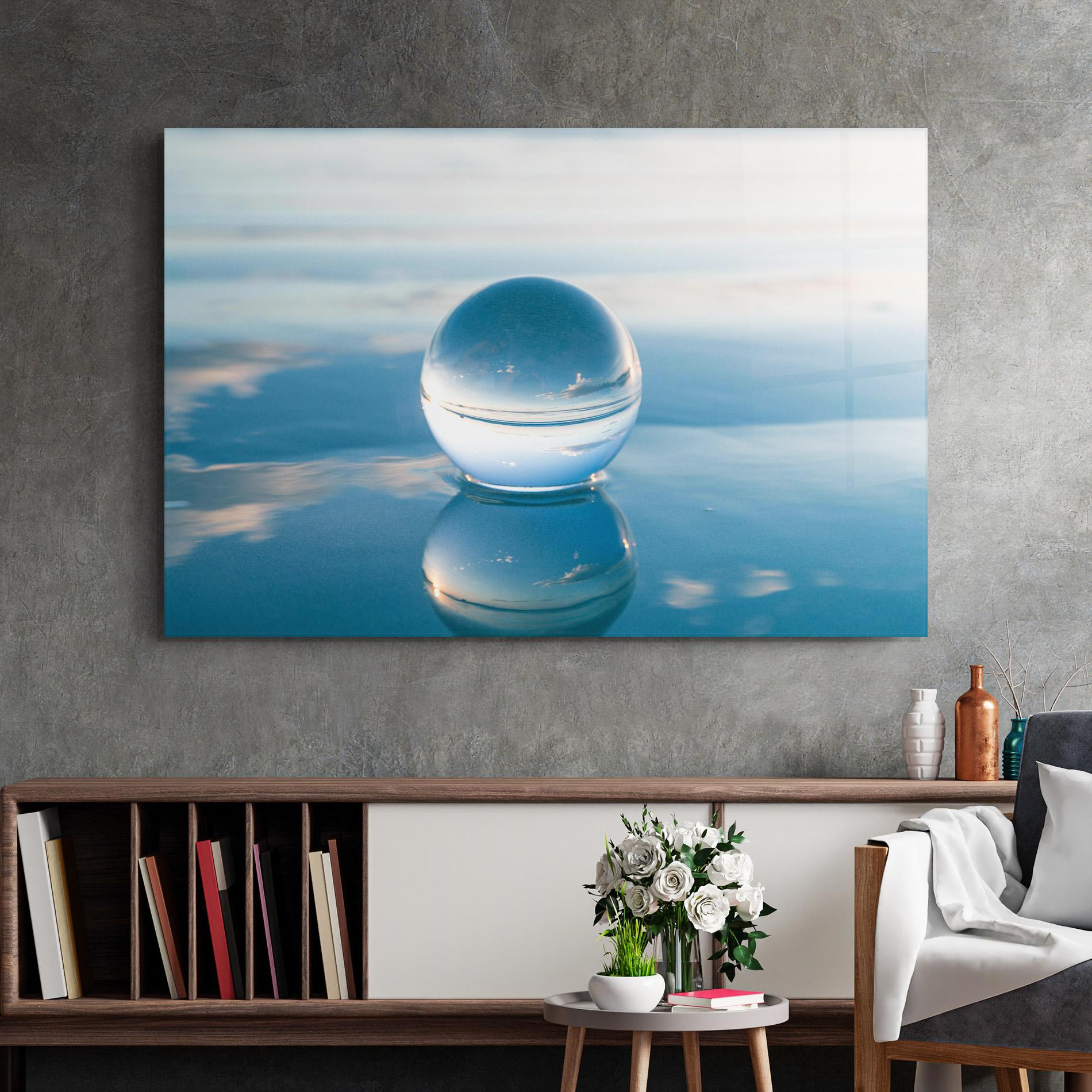 Üvegkép Crystal Ball Reflecting mockup 2