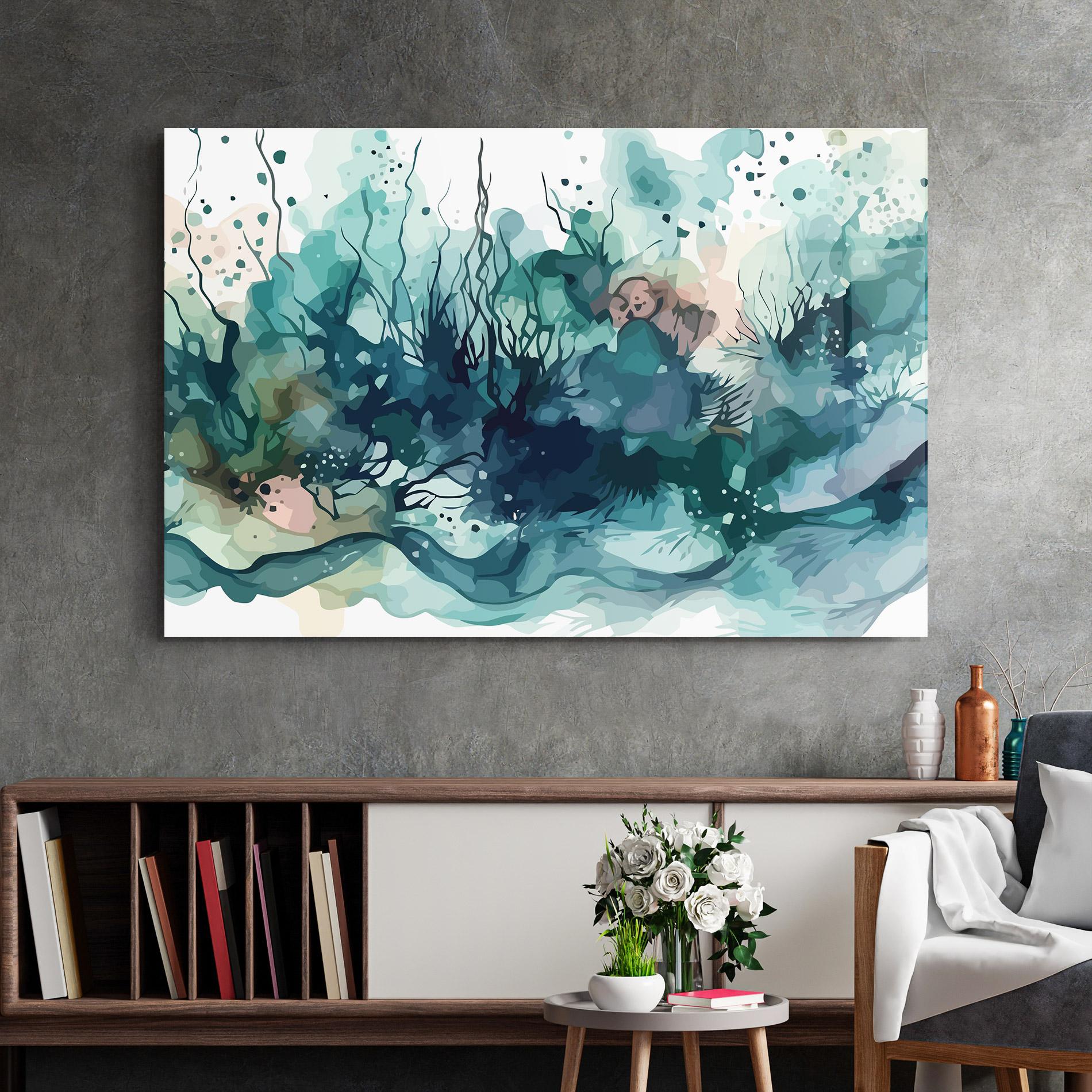 Üvegkép Deep Ocean Art mockup 2