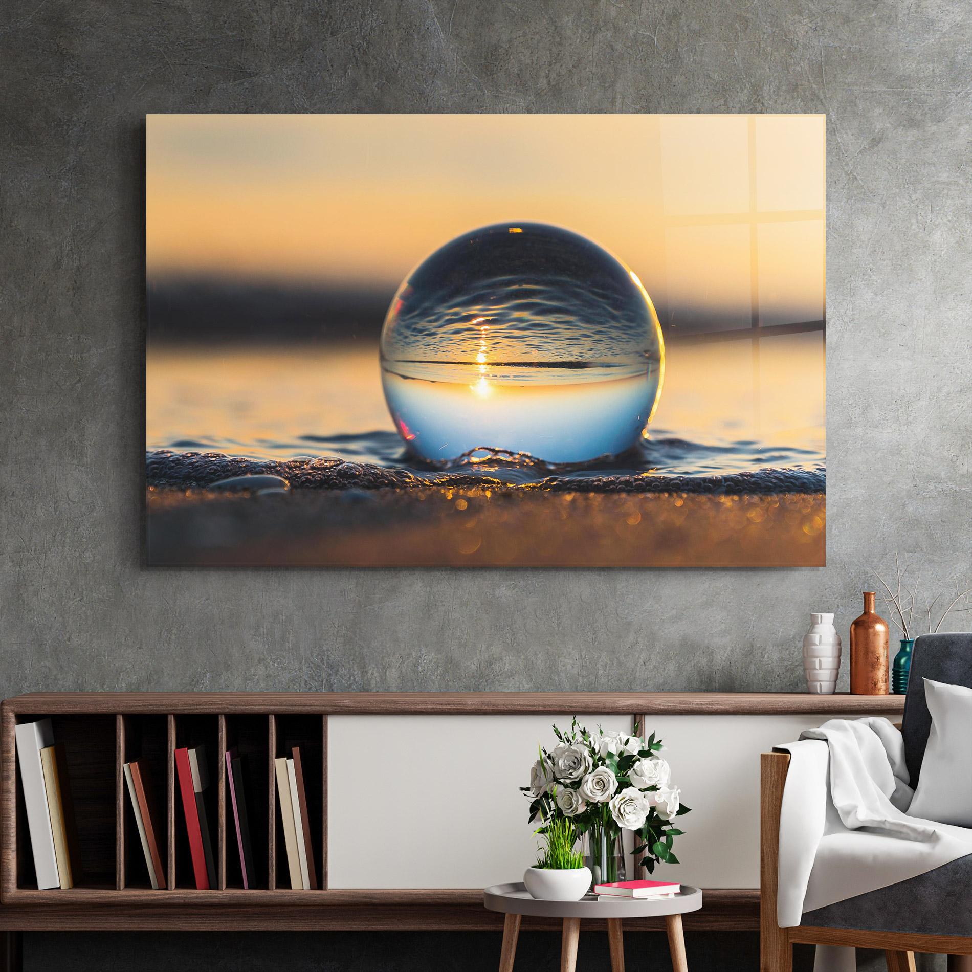 Üvegkép Water Bubble Reflecting mockup 2