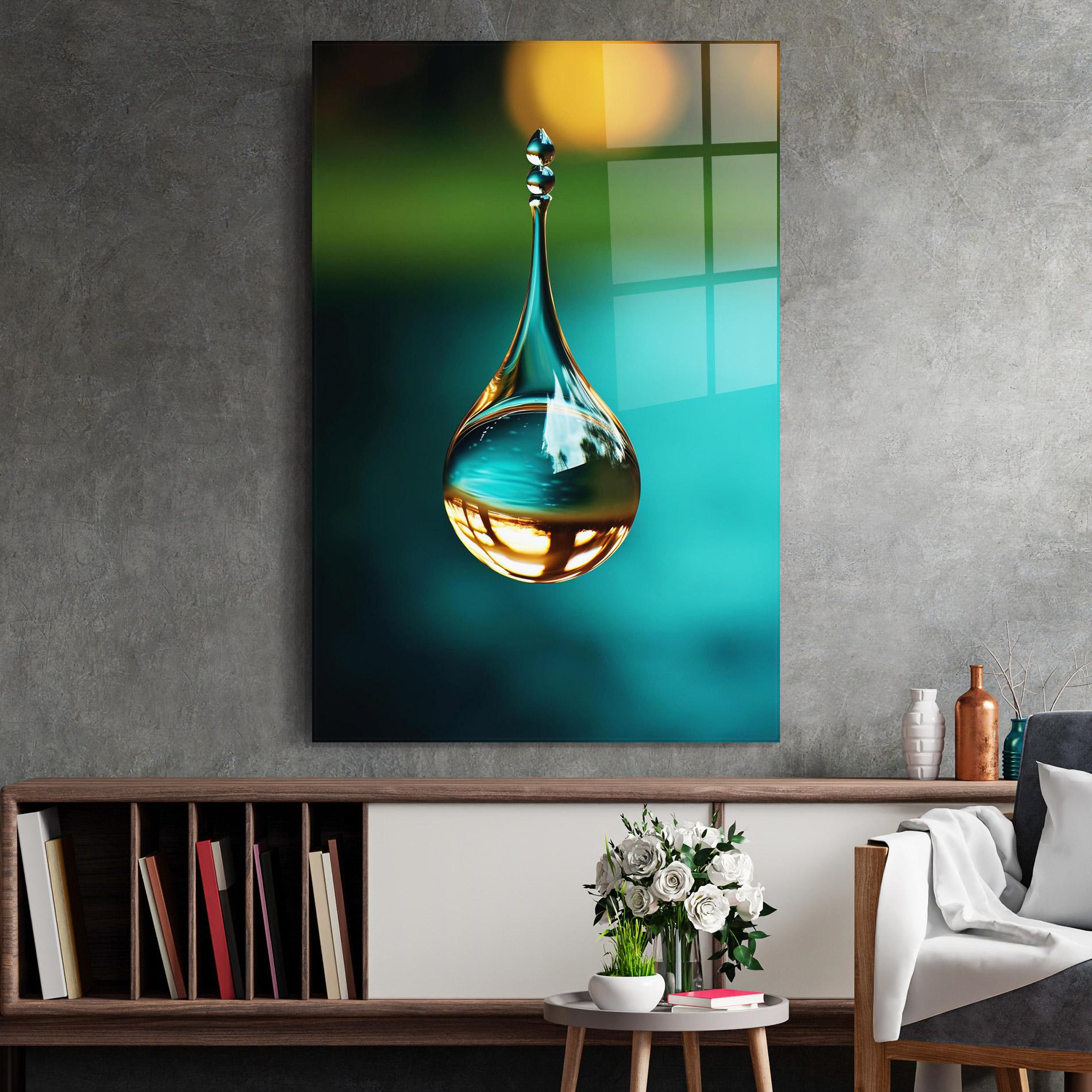 Üvegkép Big Green Drop mockup 2