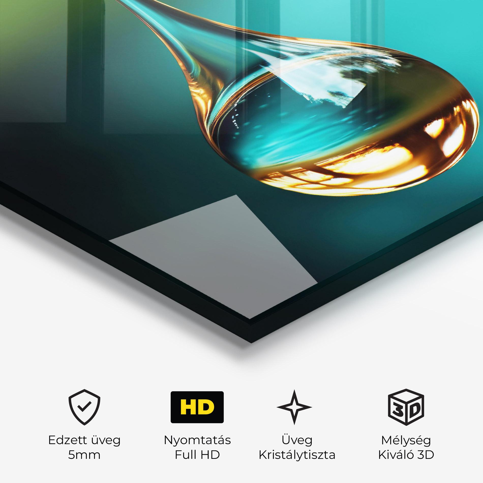 Üvegkép Big Green Drop mockup 3